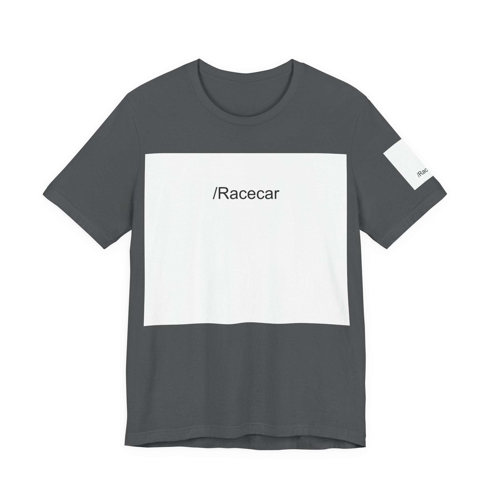 Minimalist Racecar Text T-Shirt Unisex