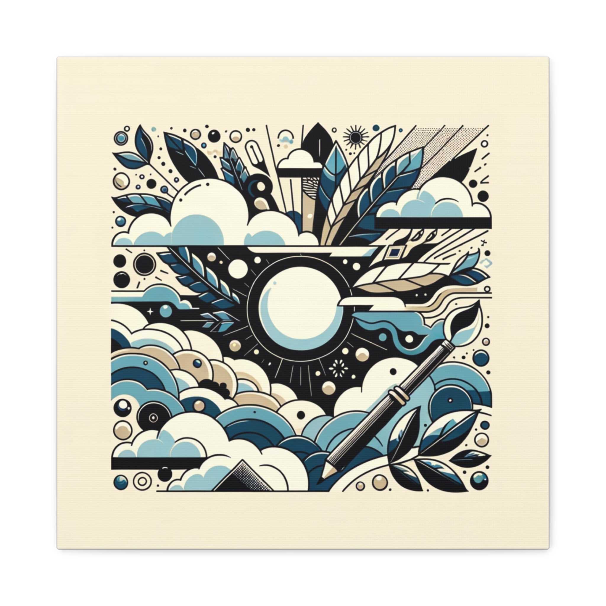 Organic Curves Matte Canvas Wall Art — Calming Office Decor