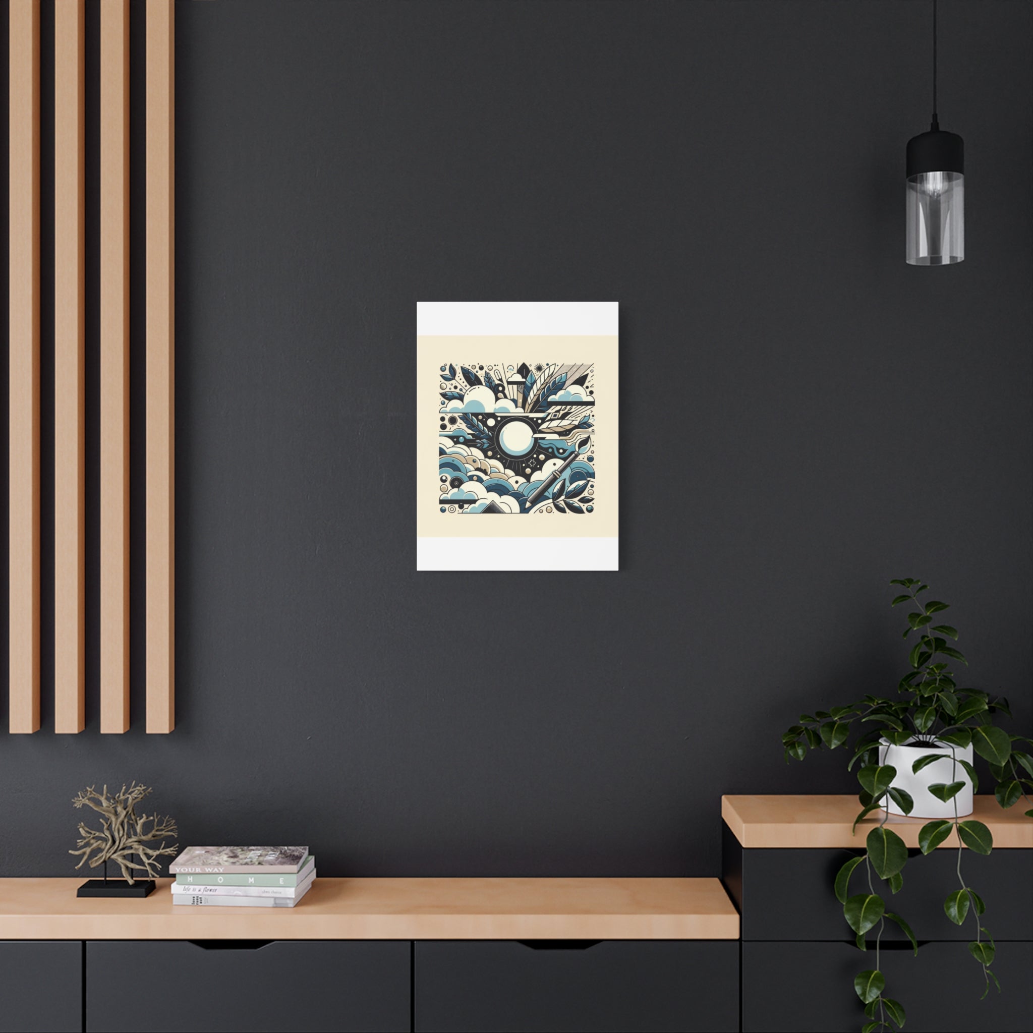 Organic Curves Matte Canvas Wall Art — Calming Office Decor