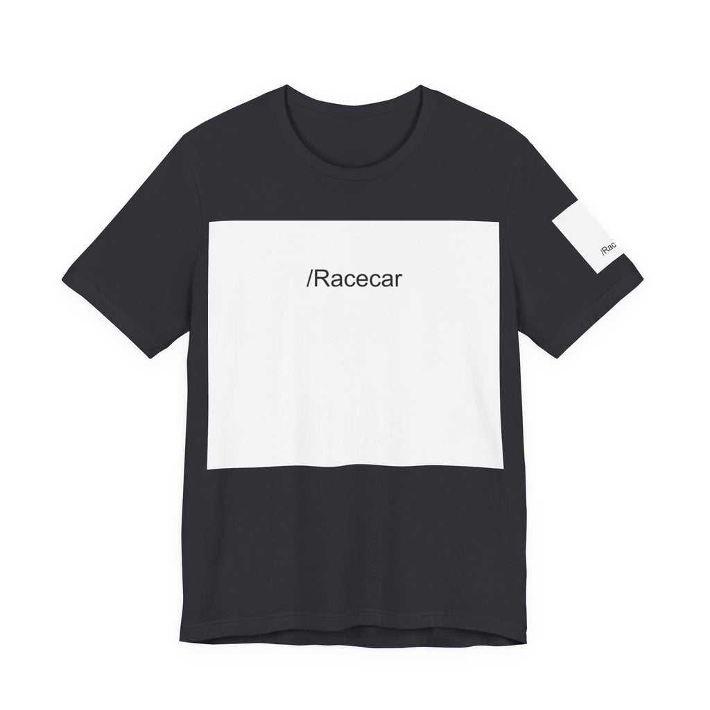 Minimalist Racecar Text T-Shirt Unisex