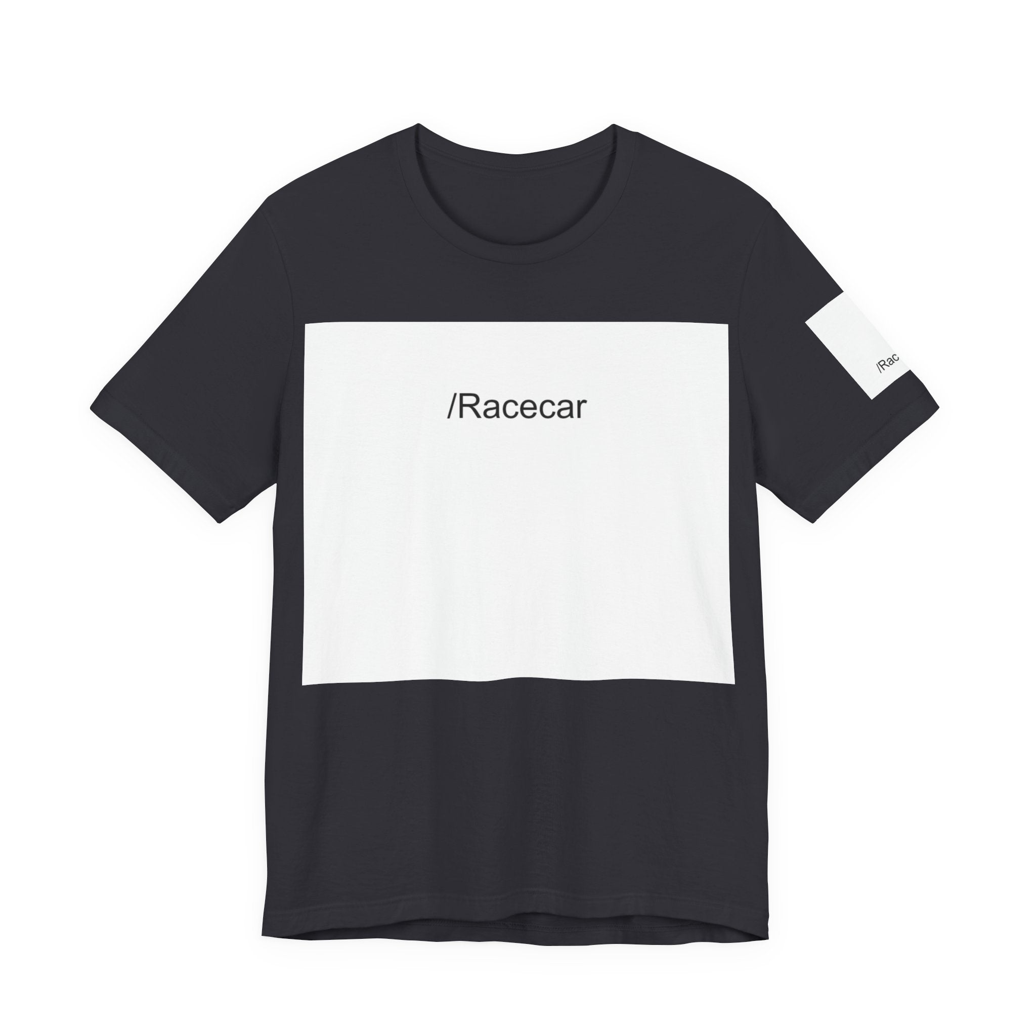 Minimalist Racecar Text T-Shirt Unisex