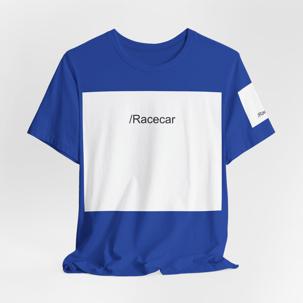 Minimalist Racecar Text T-Shirt Unisex