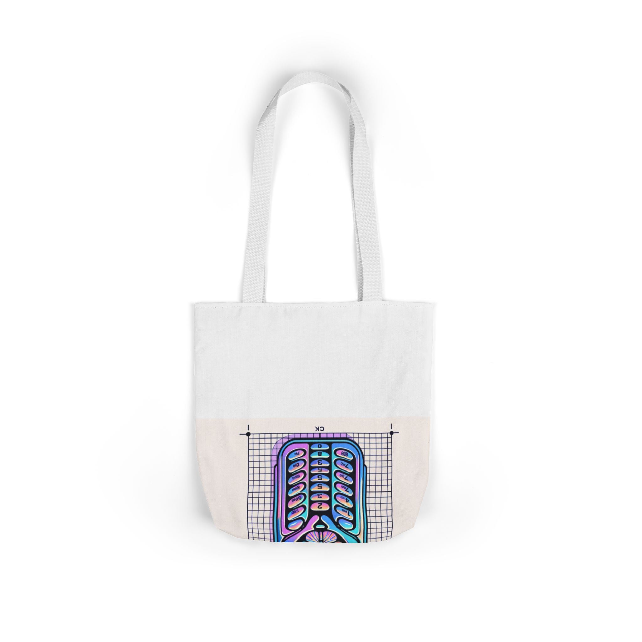 Holographic Y2K Flip Phone Tote Bag
