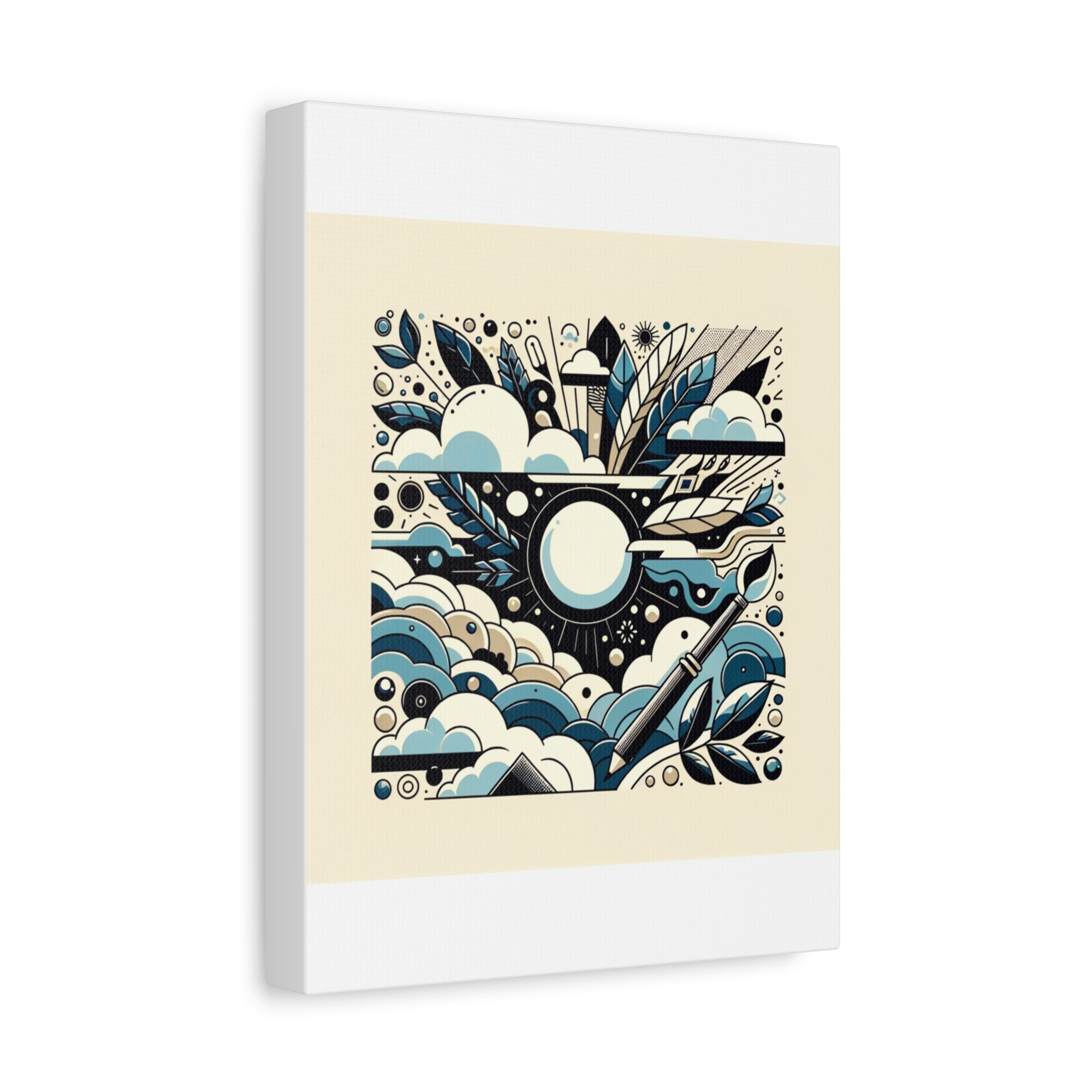 Organic Curves Matte Canvas Wall Art — Calming Office Decor