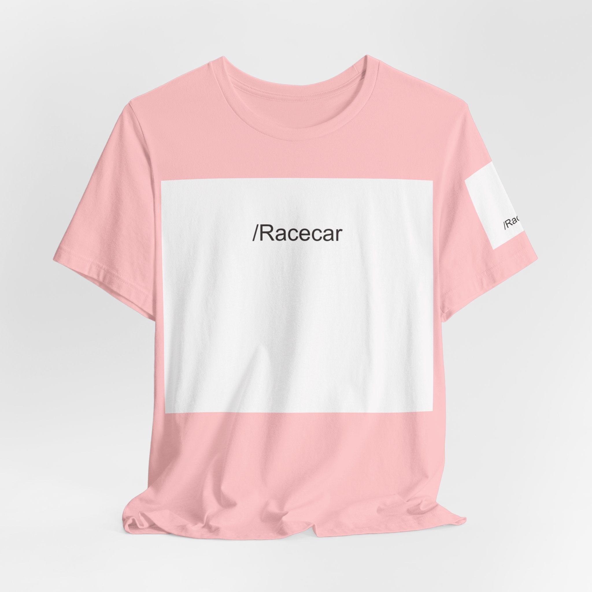 Minimalist Racecar Text T-Shirt Unisex