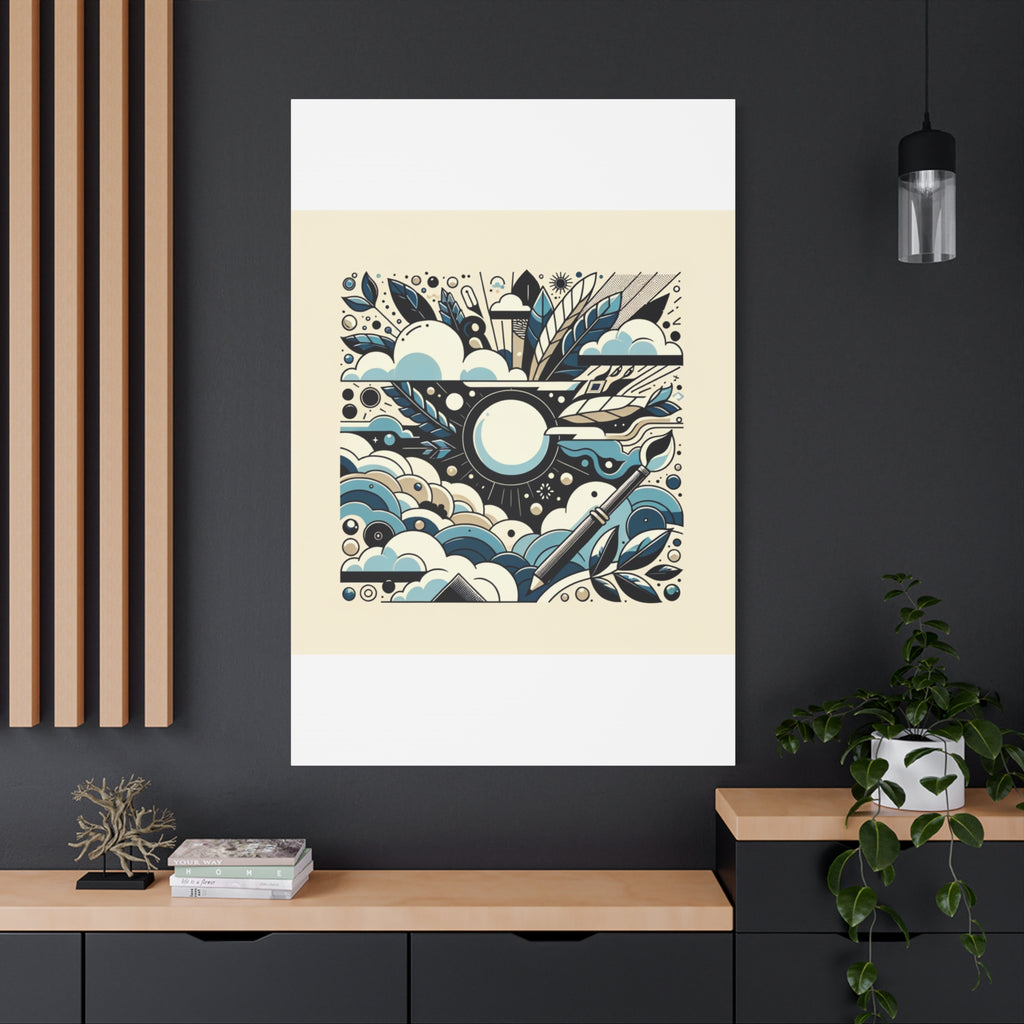 Organic Curves Matte Canvas Wall Art — Calming Office Decor