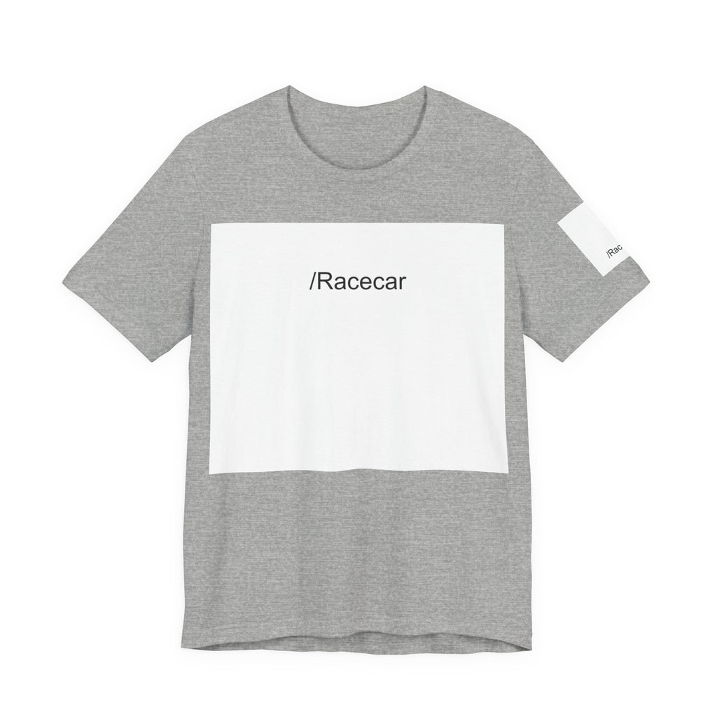 Minimalist Racecar Text T-Shirt Unisex