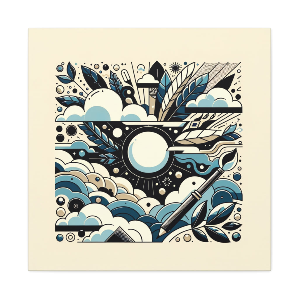 Organic Curves Matte Canvas Wall Art — Calming Office Decor