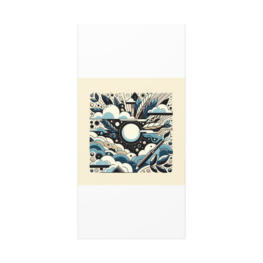 Organic Curves Matte Canvas Wall Art — Calming Office Decor