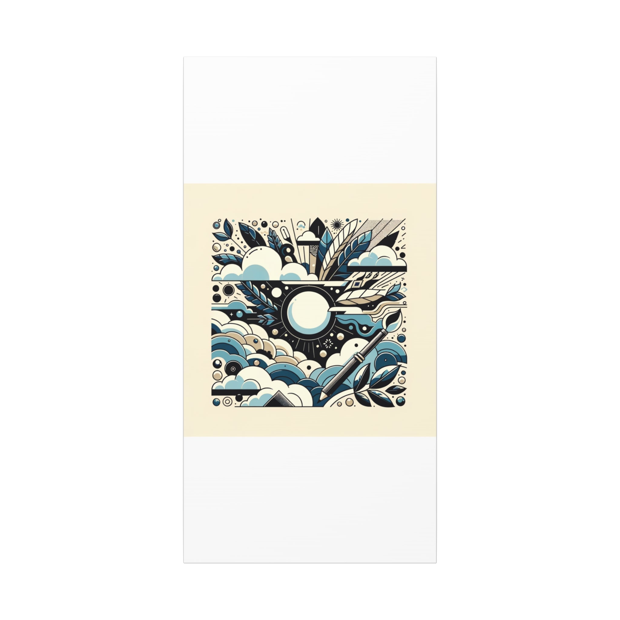 Organic Curves Matte Canvas Wall Art — Calming Office Decor