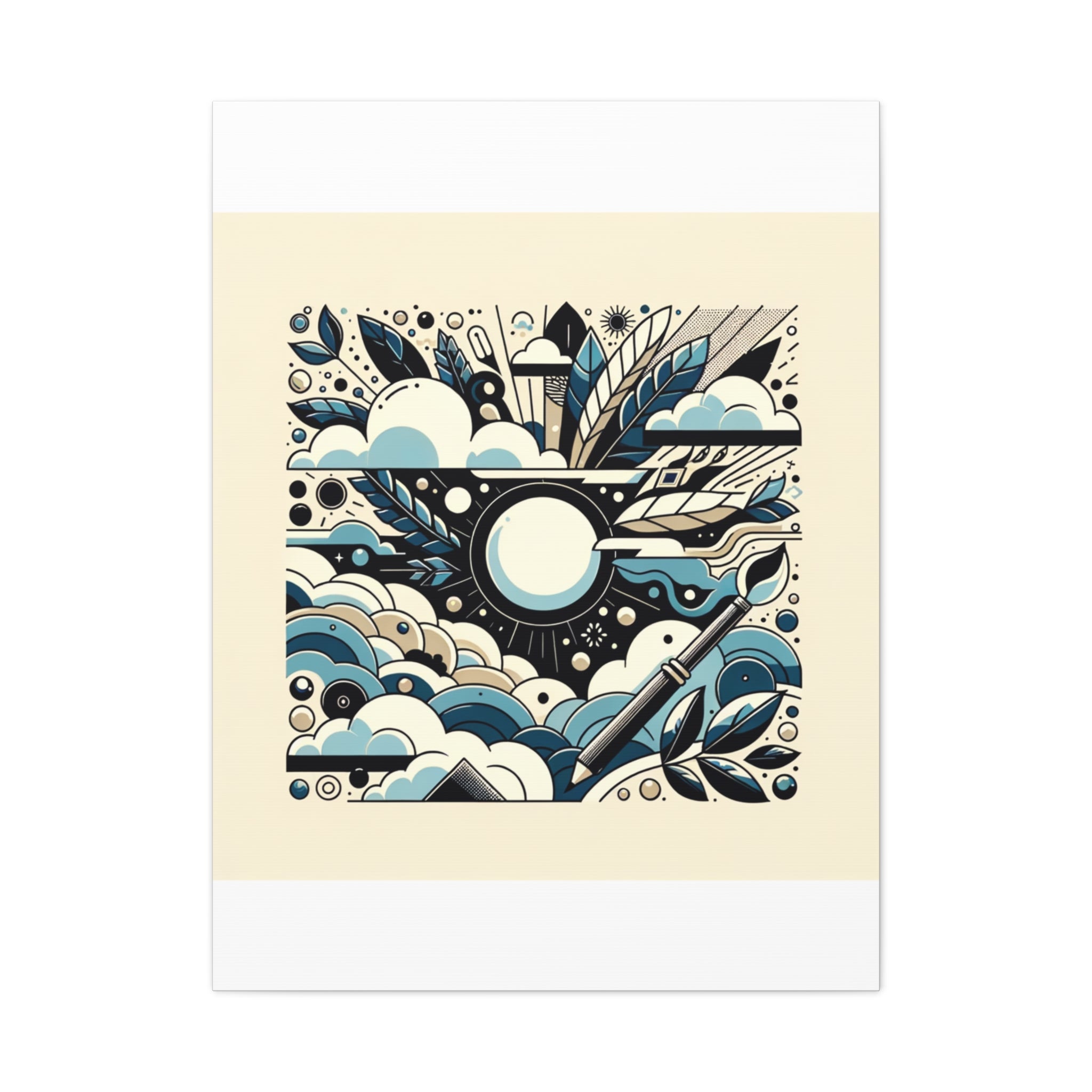 Organic Curves Matte Canvas Wall Art — Calming Office Decor