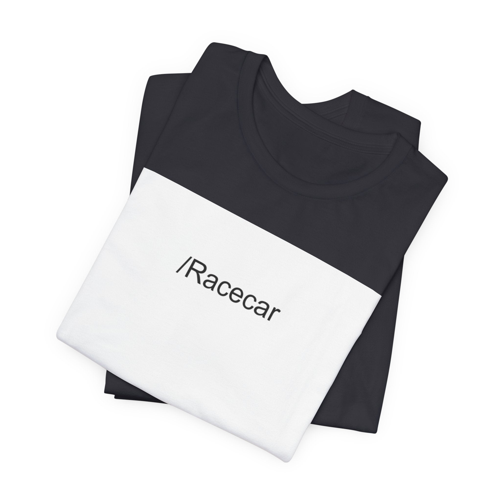 Minimalist Racecar Text T-Shirt Unisex