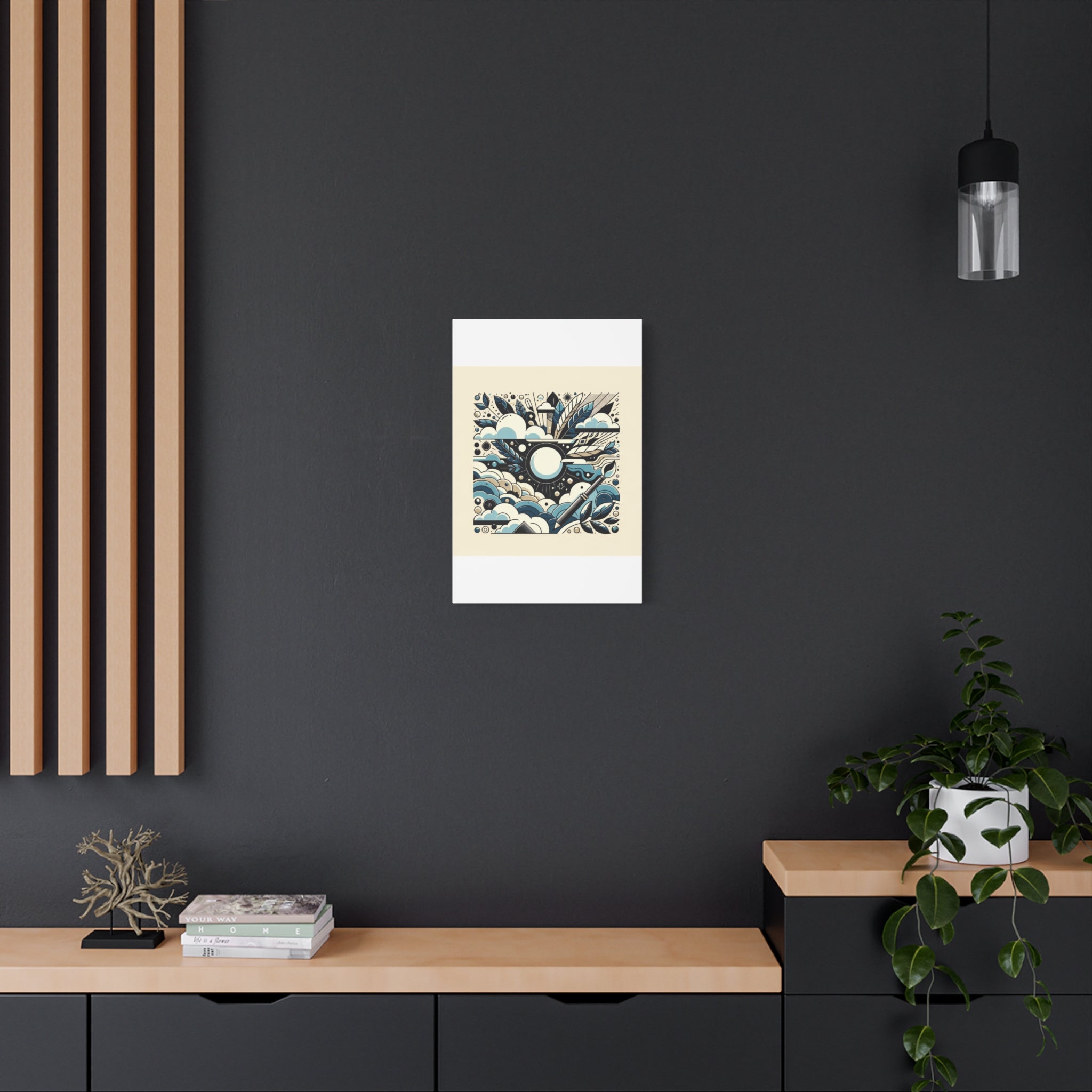 Organic Curves Matte Canvas Wall Art — Calming Office Decor