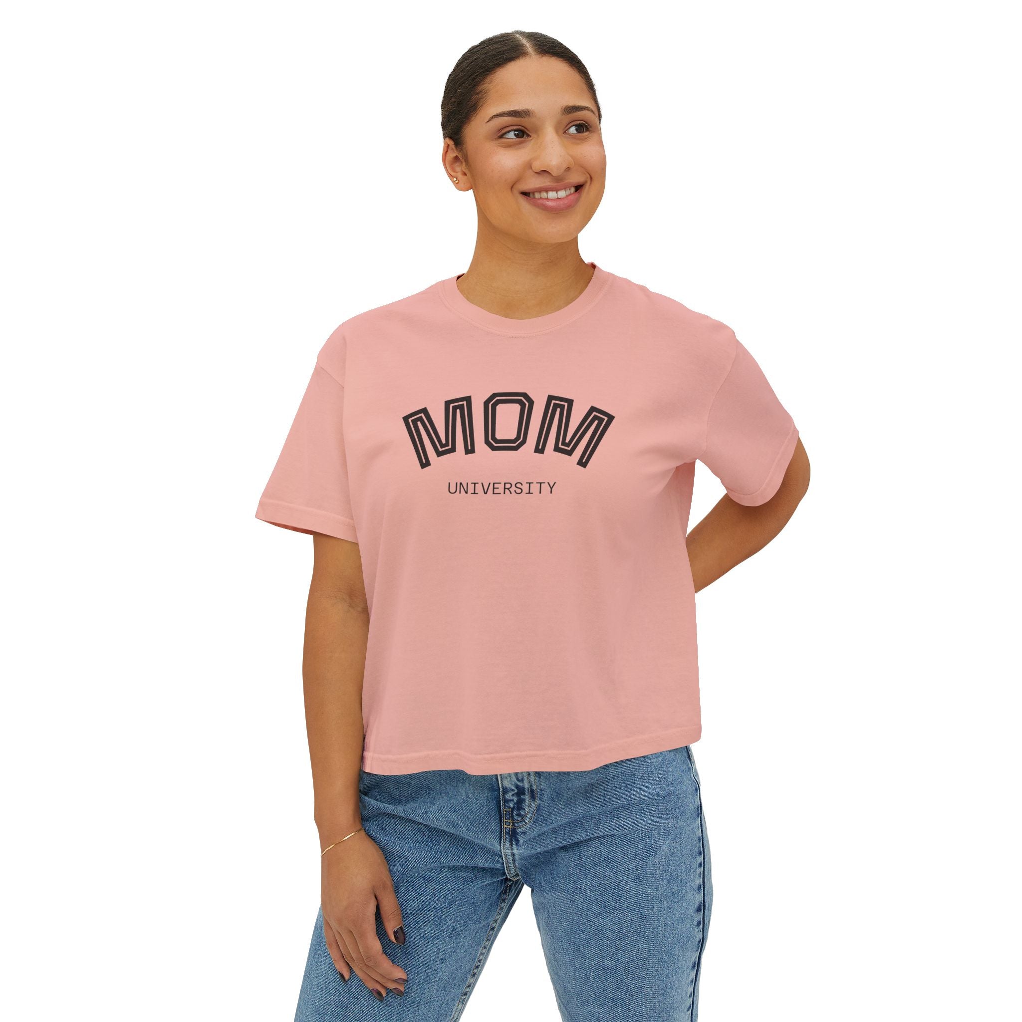 Mom University Boxy Tee Unisex