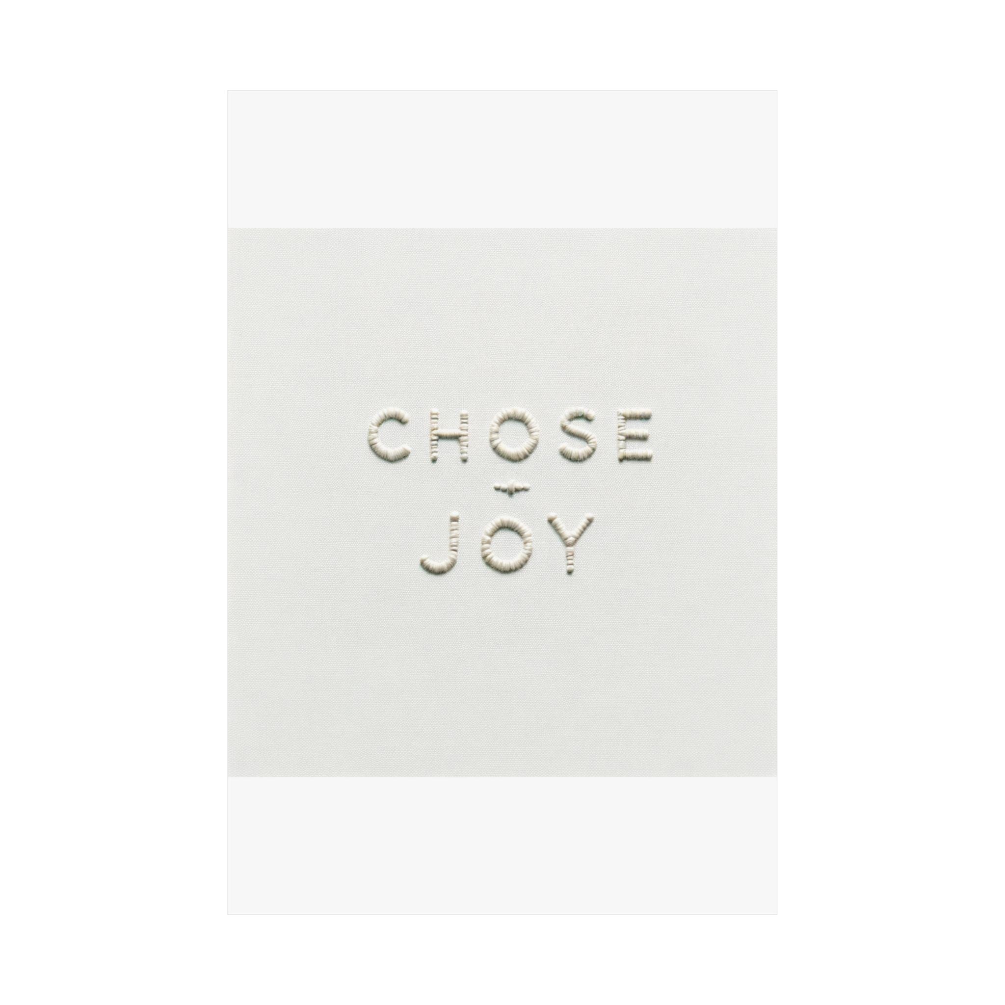 Minimalist Embroidered Text Poster