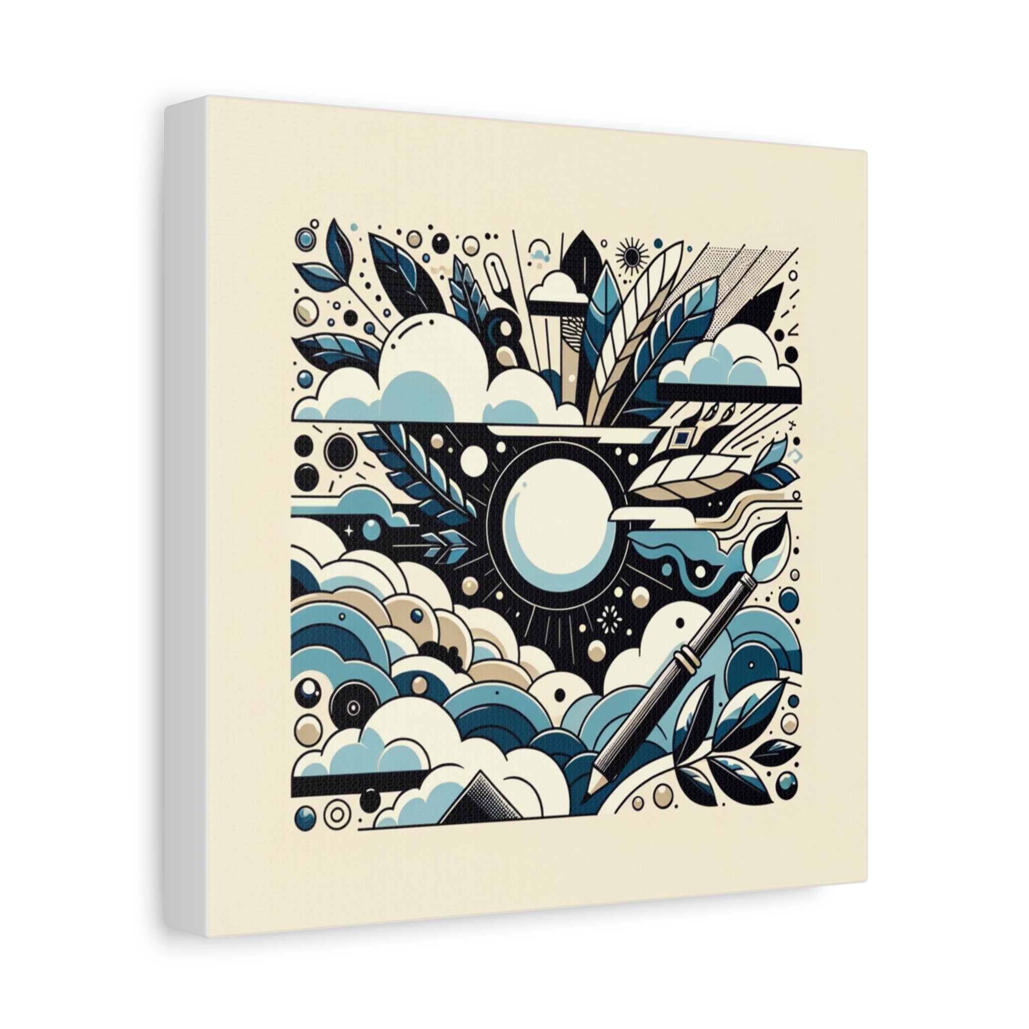 Organic Curves Matte Canvas Wall Art — Calming Office Decor