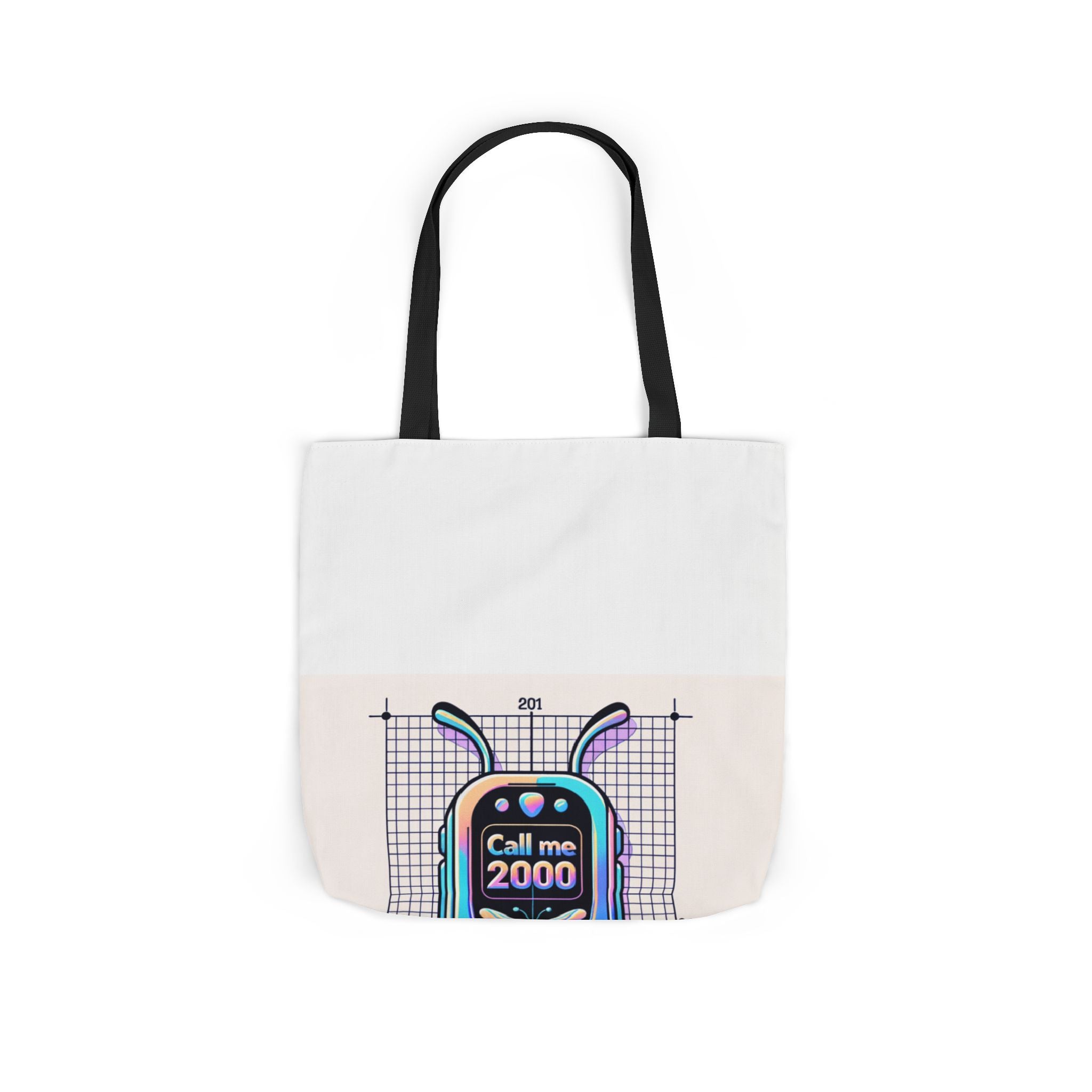 Holographic Y2K Flip Phone Tote Bag