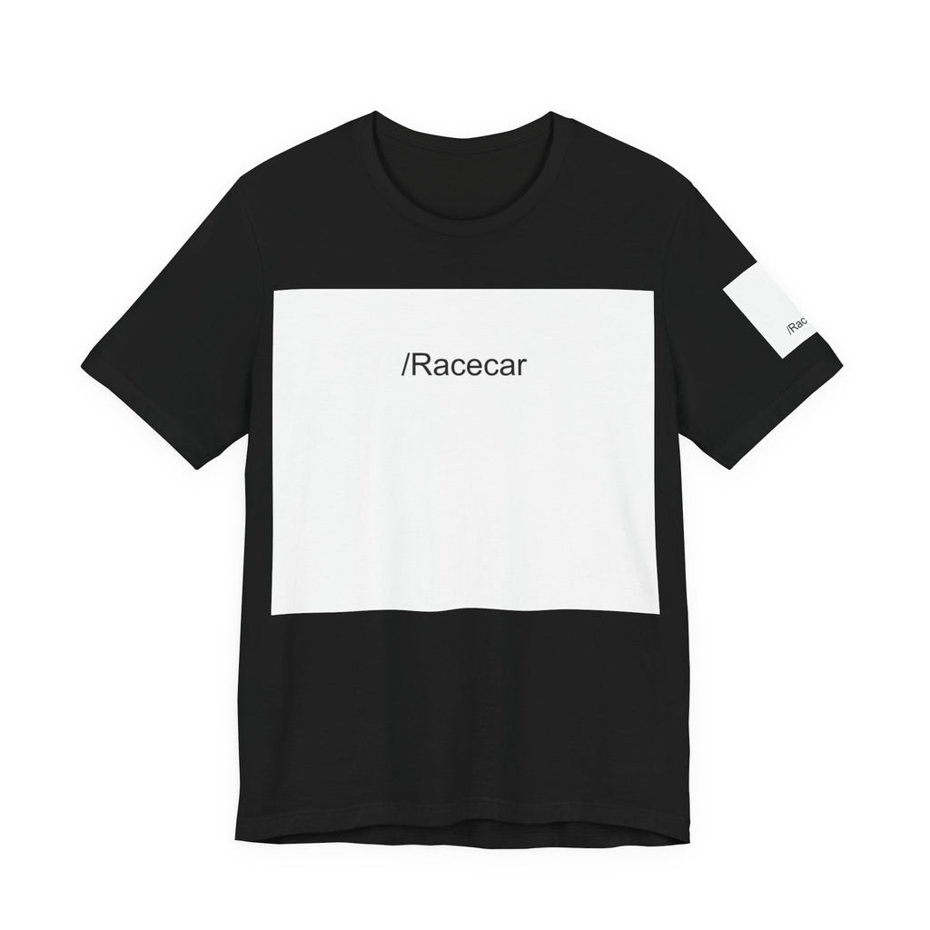 Minimalist Racecar Text T-Shirt Unisex