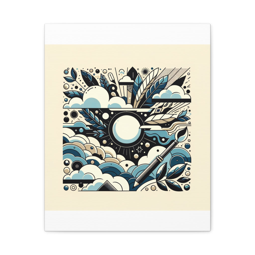 Organic Curves Matte Canvas Wall Art — Calming Office Decor