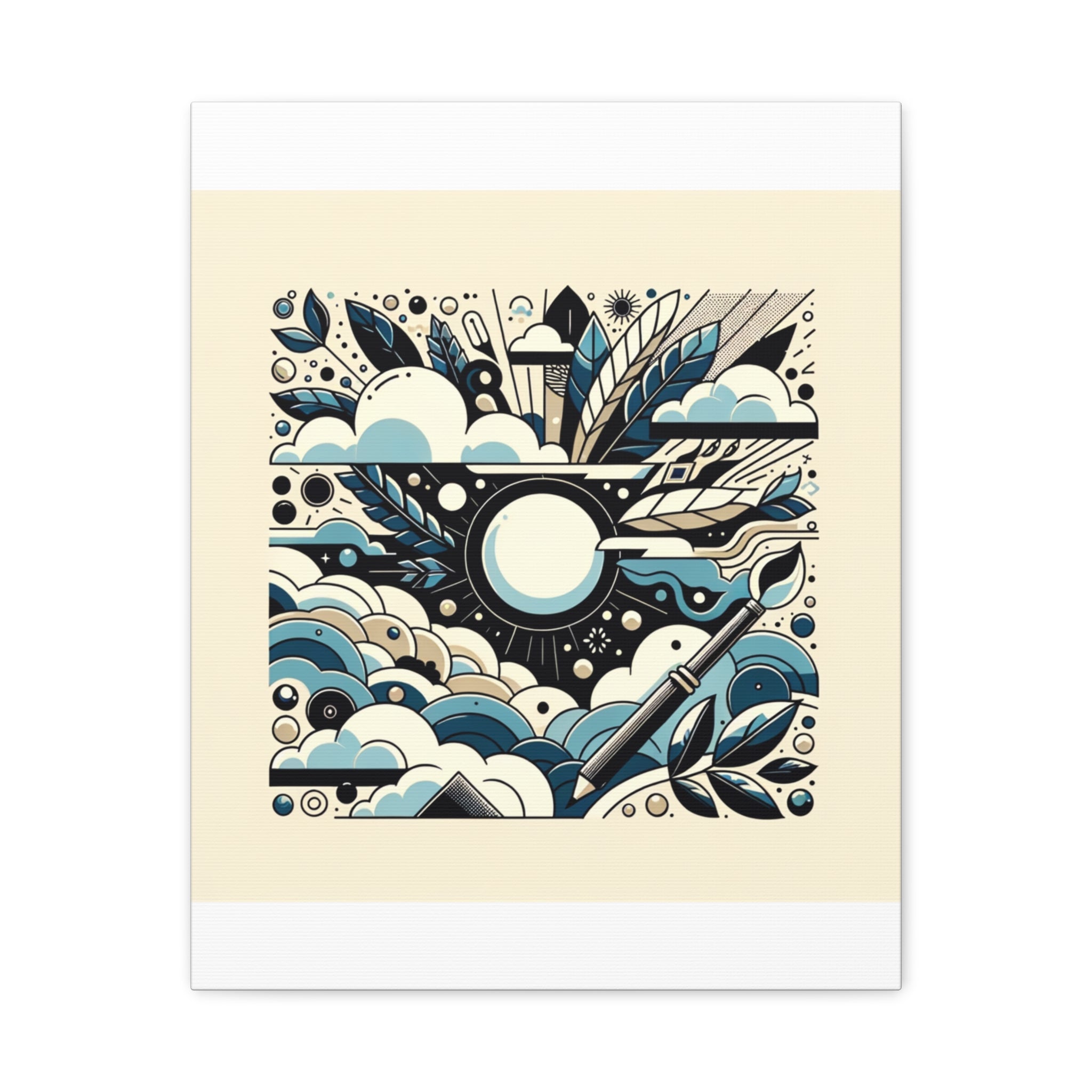 Organic Curves Matte Canvas Wall Art — Calming Office Decor