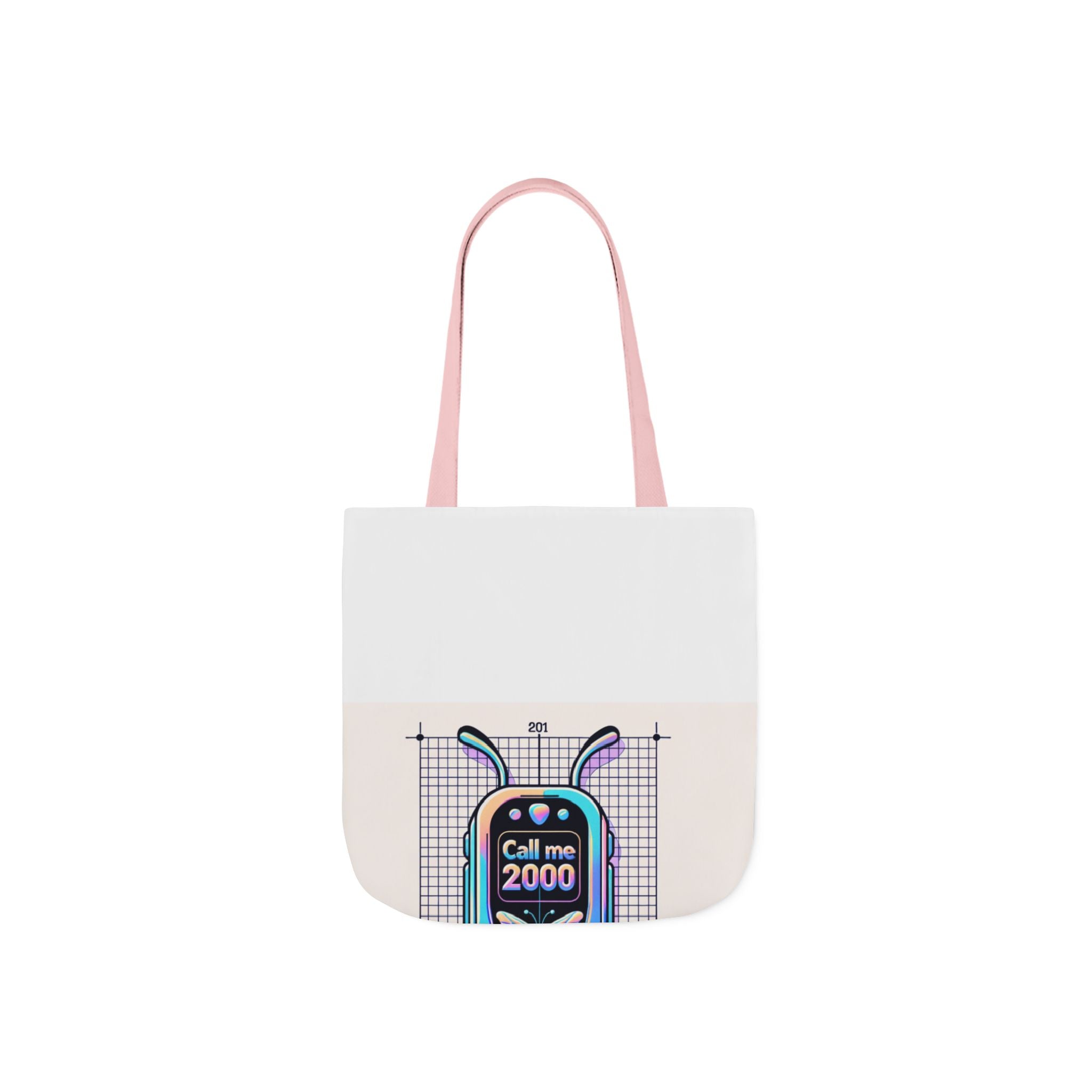 Holographic Y2K Flip Phone Tote Bag