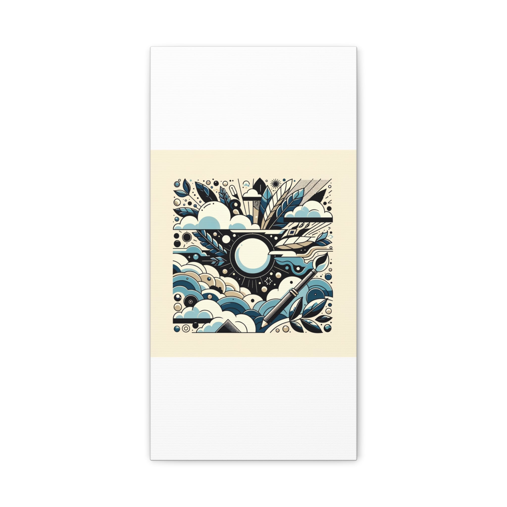 Organic Curves Matte Canvas Wall Art — Calming Office Decor
