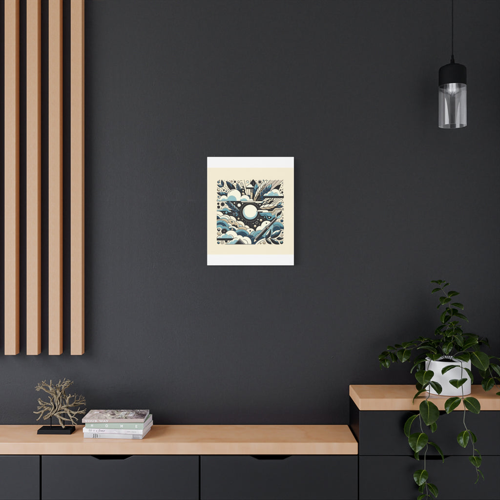 Organic Curves Matte Canvas Wall Art — Calming Office Decor