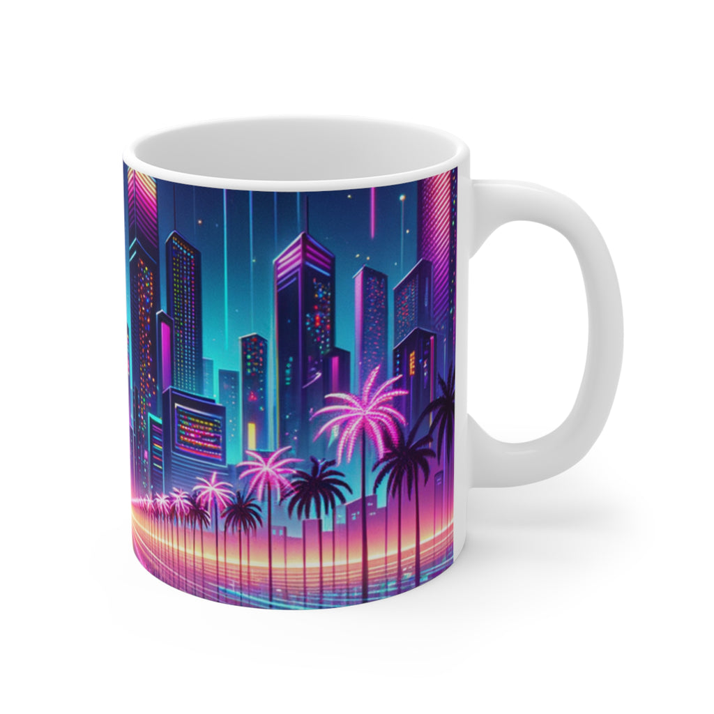 Sky Tech Mug — Futuristic Circuit-Inspired 11oz Coffee Cup