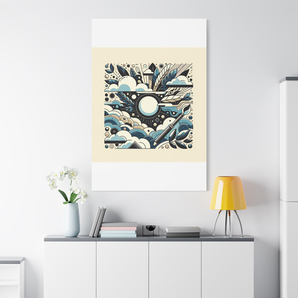 Organic Curves Matte Canvas Wall Art — Calming Office Decor