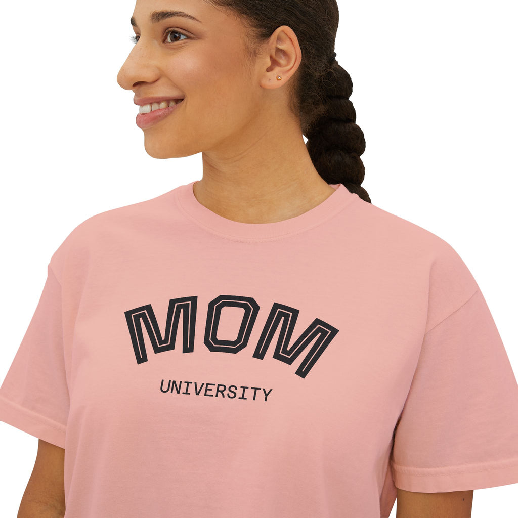 Mom University Boxy Tee Unisex