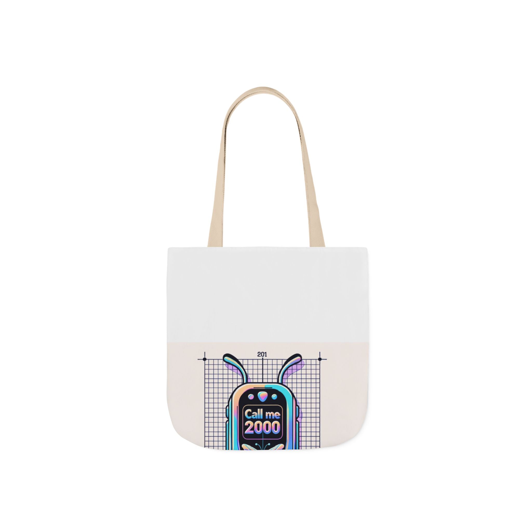 Holographic Y2K Flip Phone Tote Bag