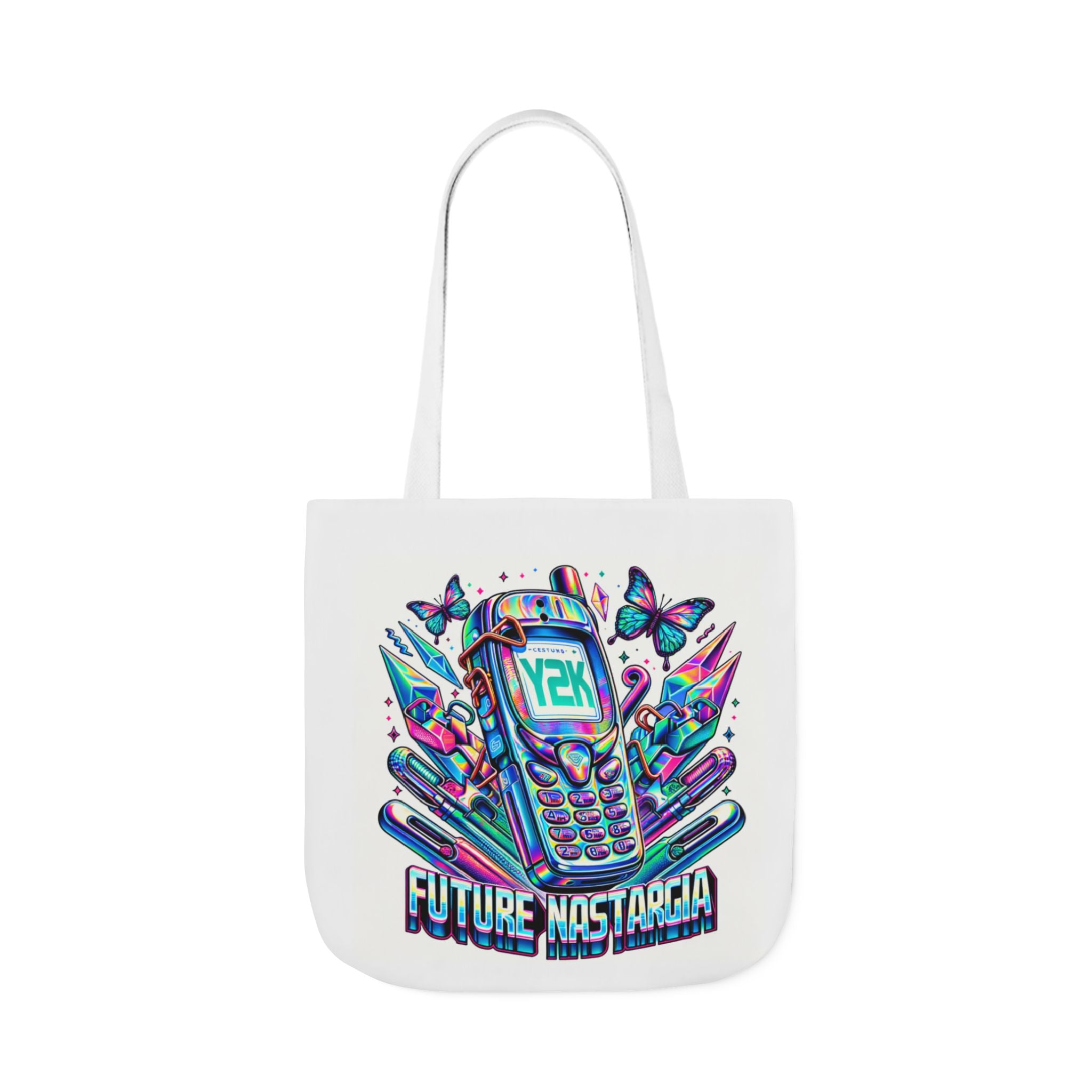 Y2K Nostalgia Tech Tote Bag – Retro Chic
