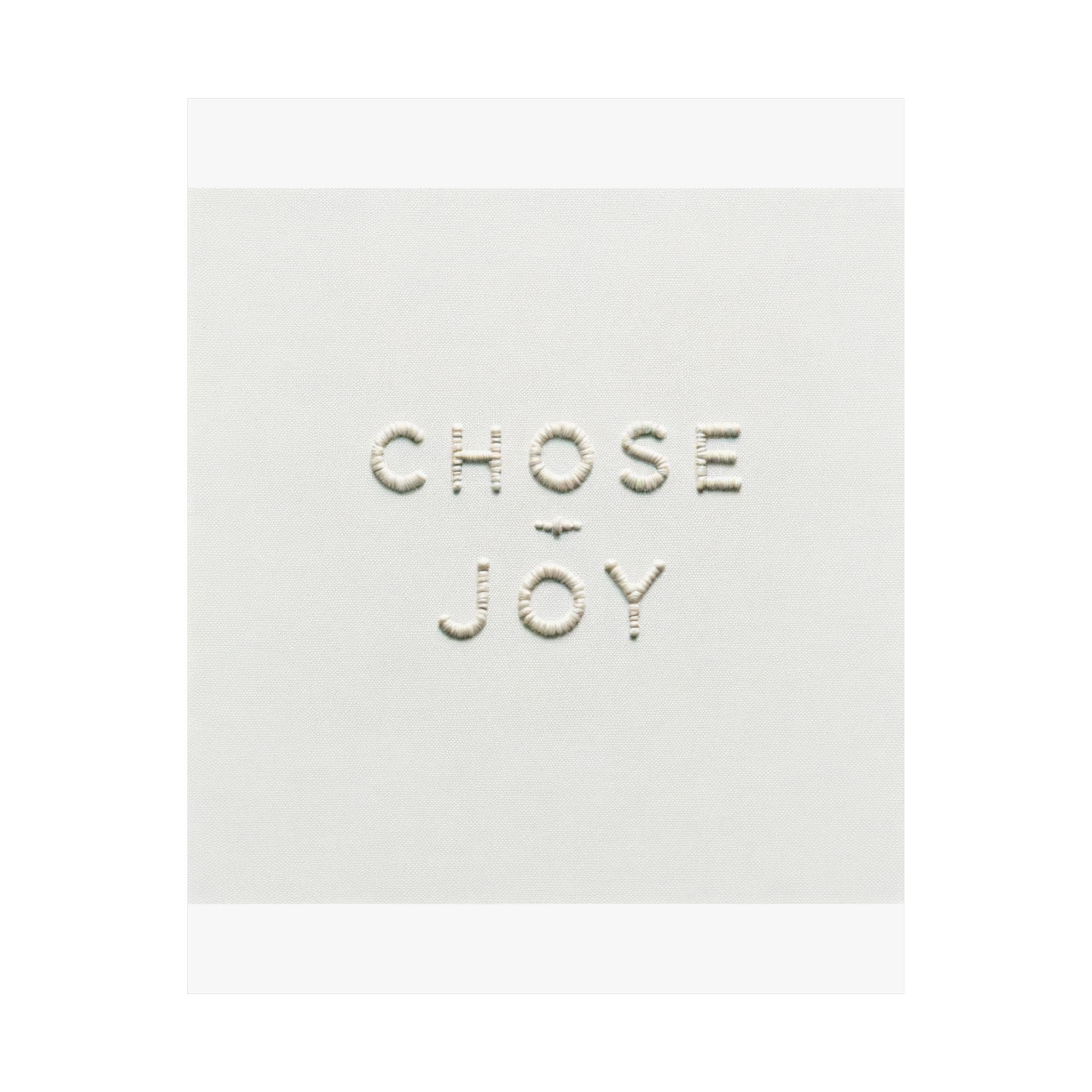 Minimalist Embroidered Text Poster
