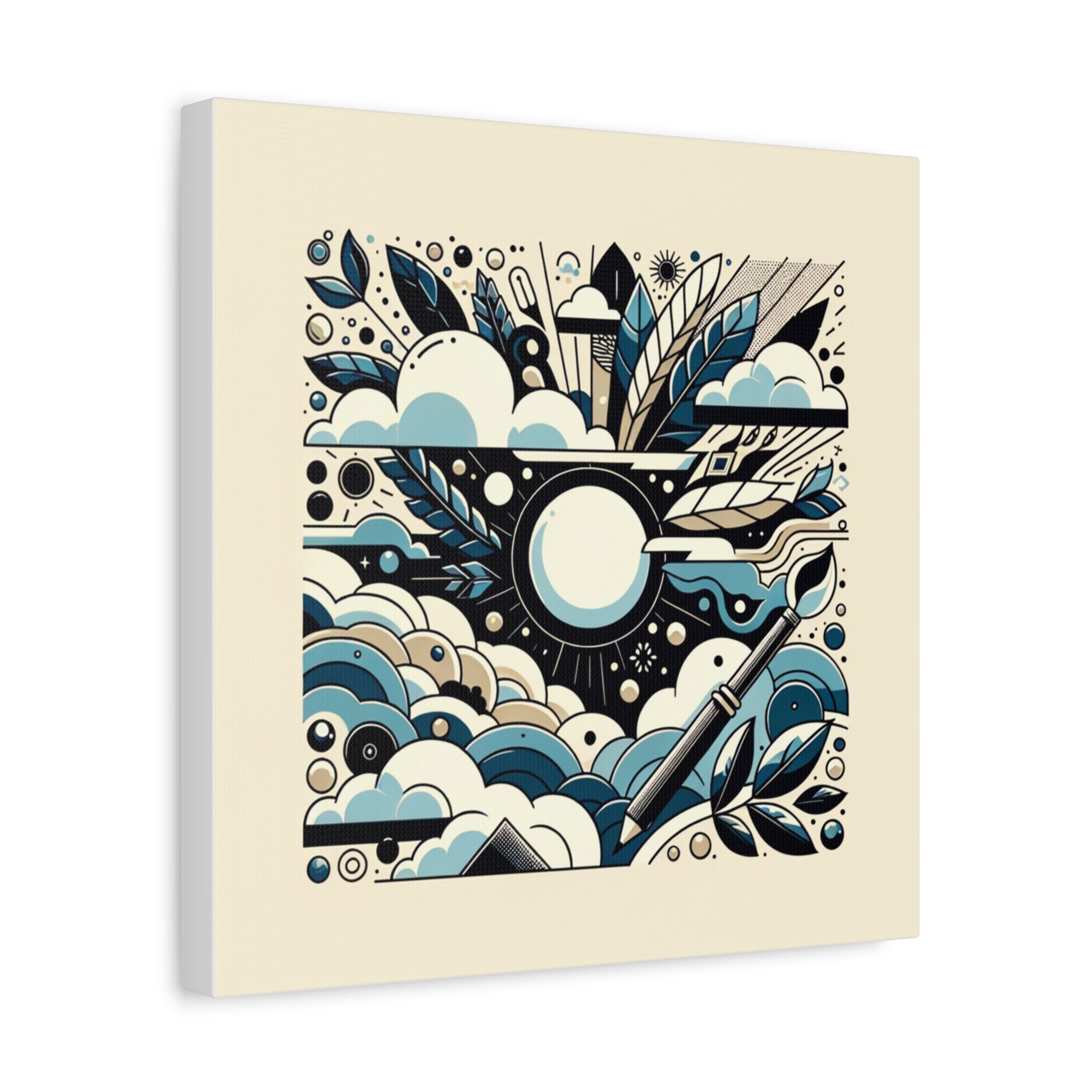 Organic Curves Matte Canvas Wall Art — Calming Office Decor
