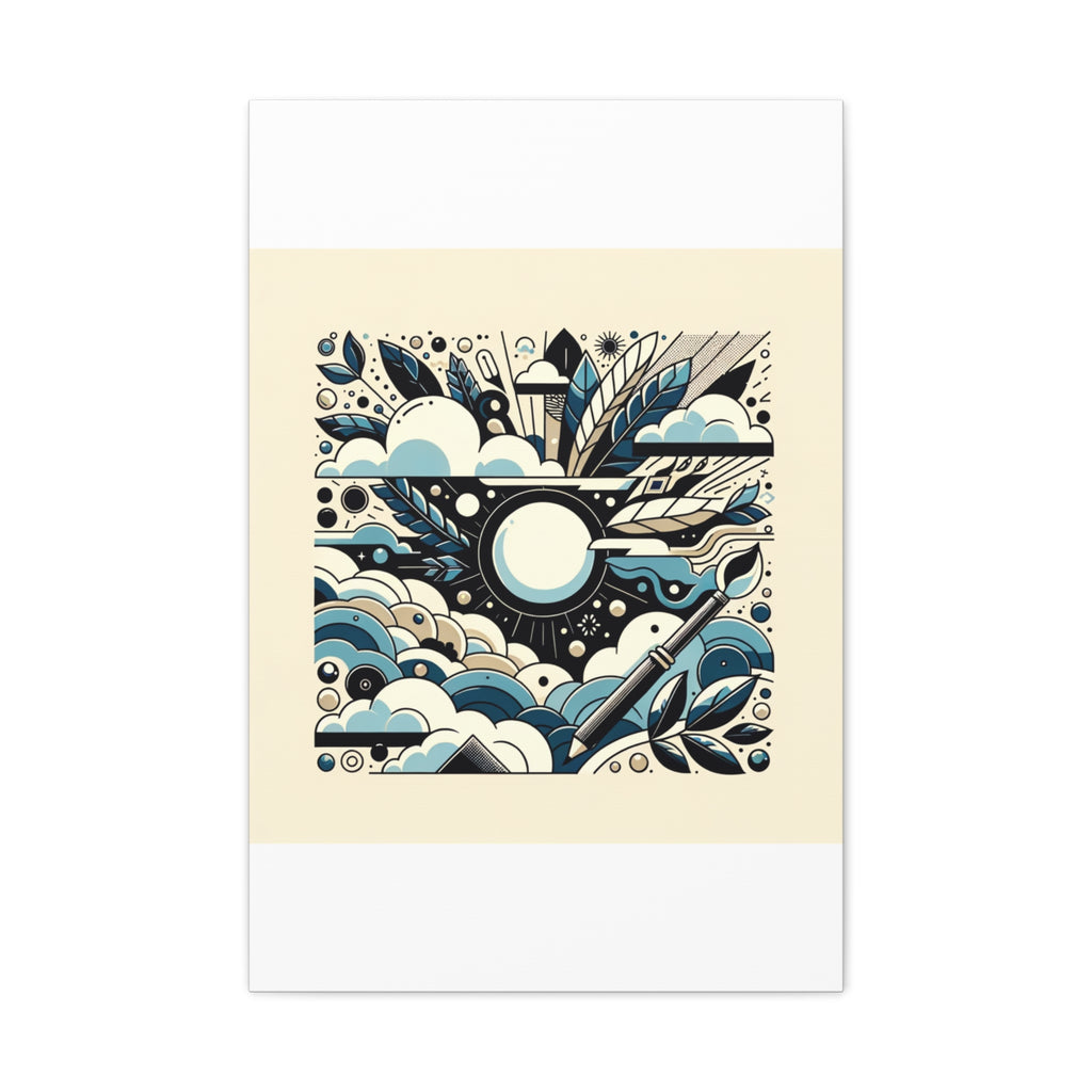 Organic Curves Matte Canvas Wall Art — Calming Office Decor