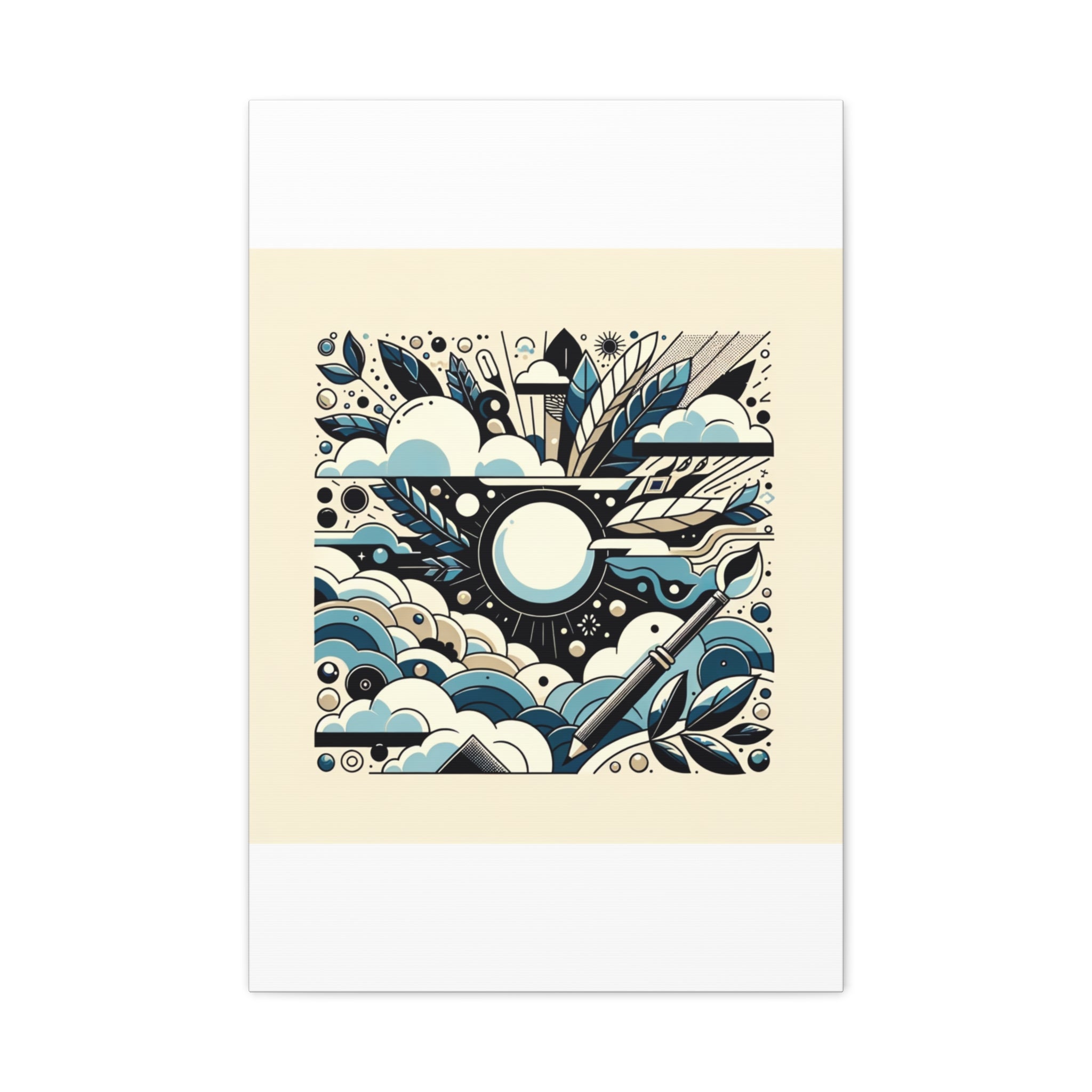 Organic Curves Matte Canvas Wall Art — Calming Office Decor