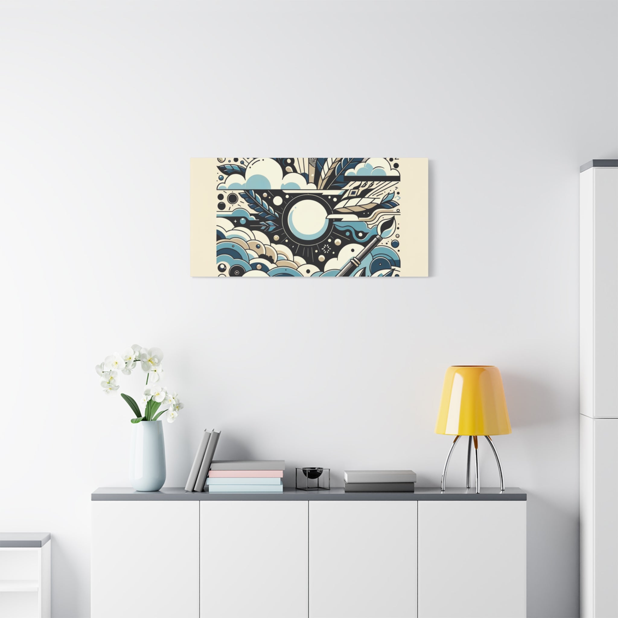 Organic Curves Matte Canvas Wall Art — Calming Office Decor