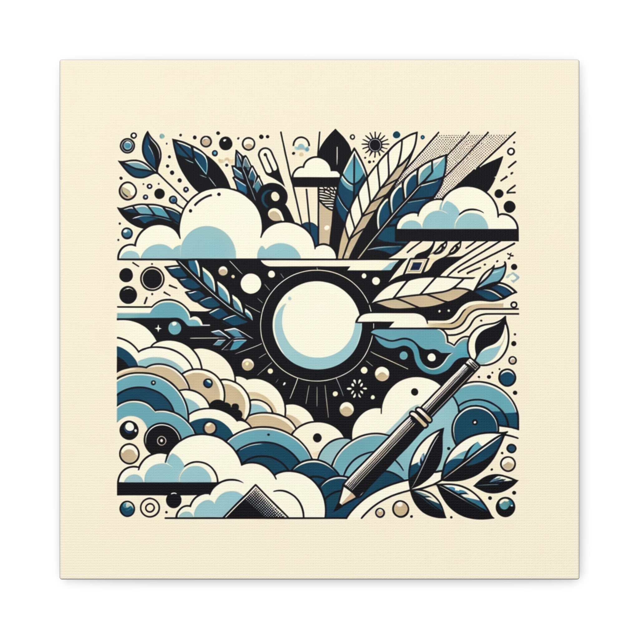 Organic Curves Matte Canvas Wall Art — Calming Office Decor