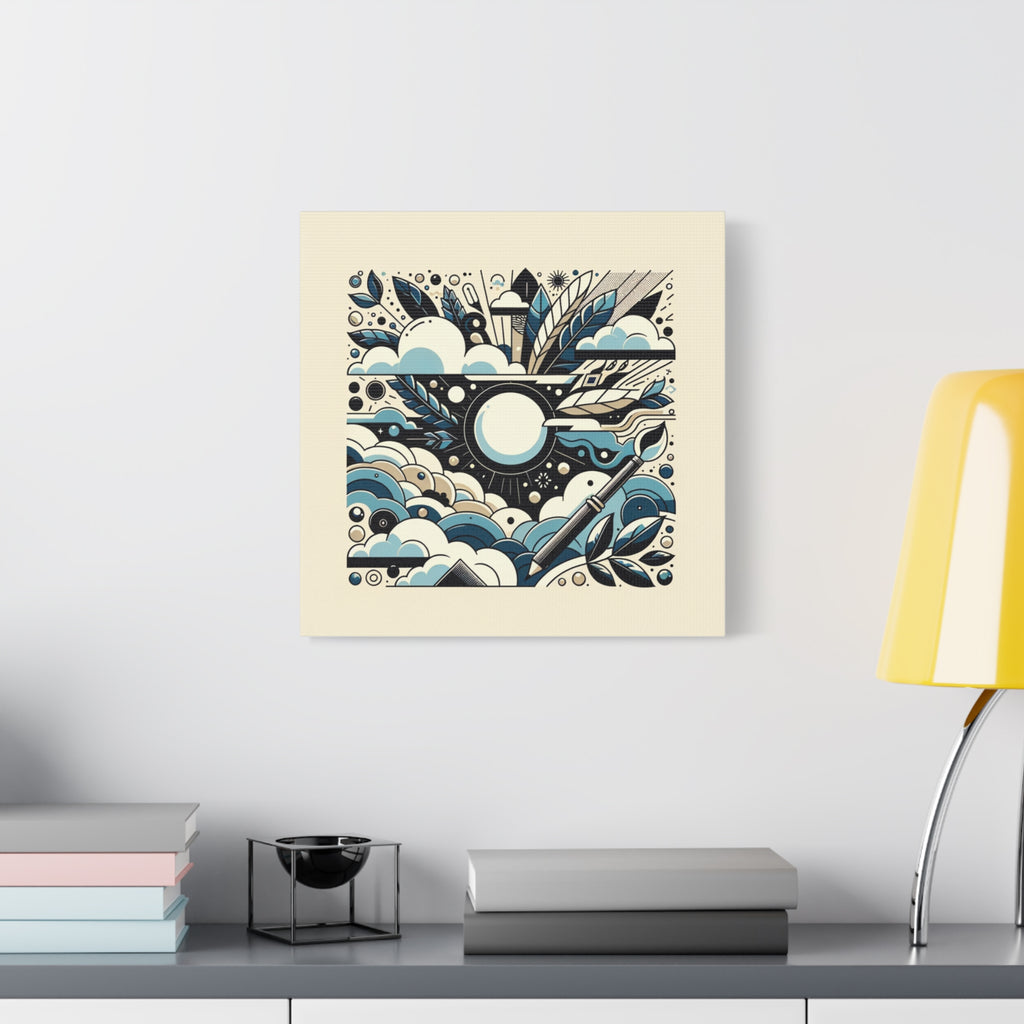 Organic Curves Matte Canvas Wall Art — Calming Office Decor