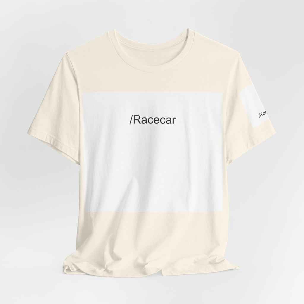 Minimalist Racecar Text T-Shirt Unisex