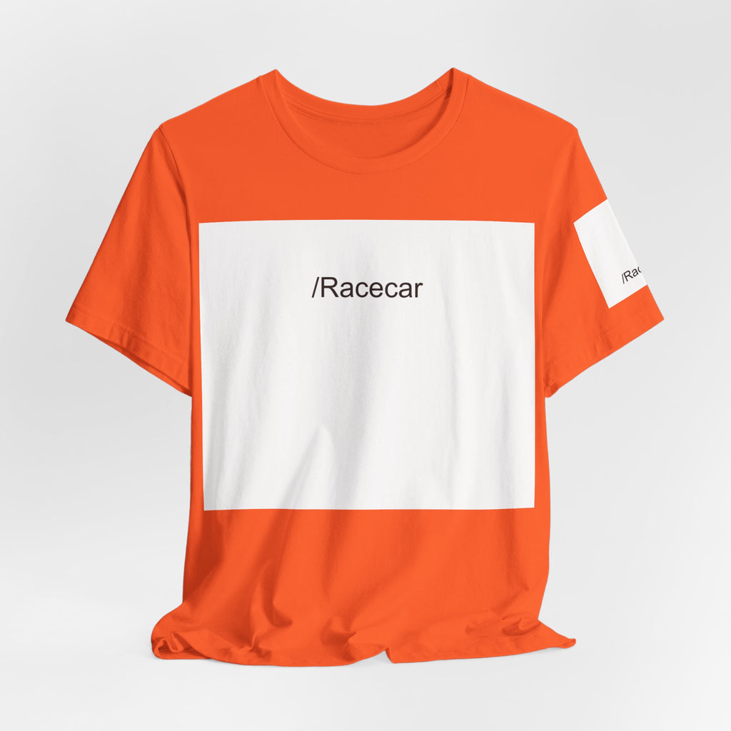 Minimalist Racecar Text T-Shirt Unisex