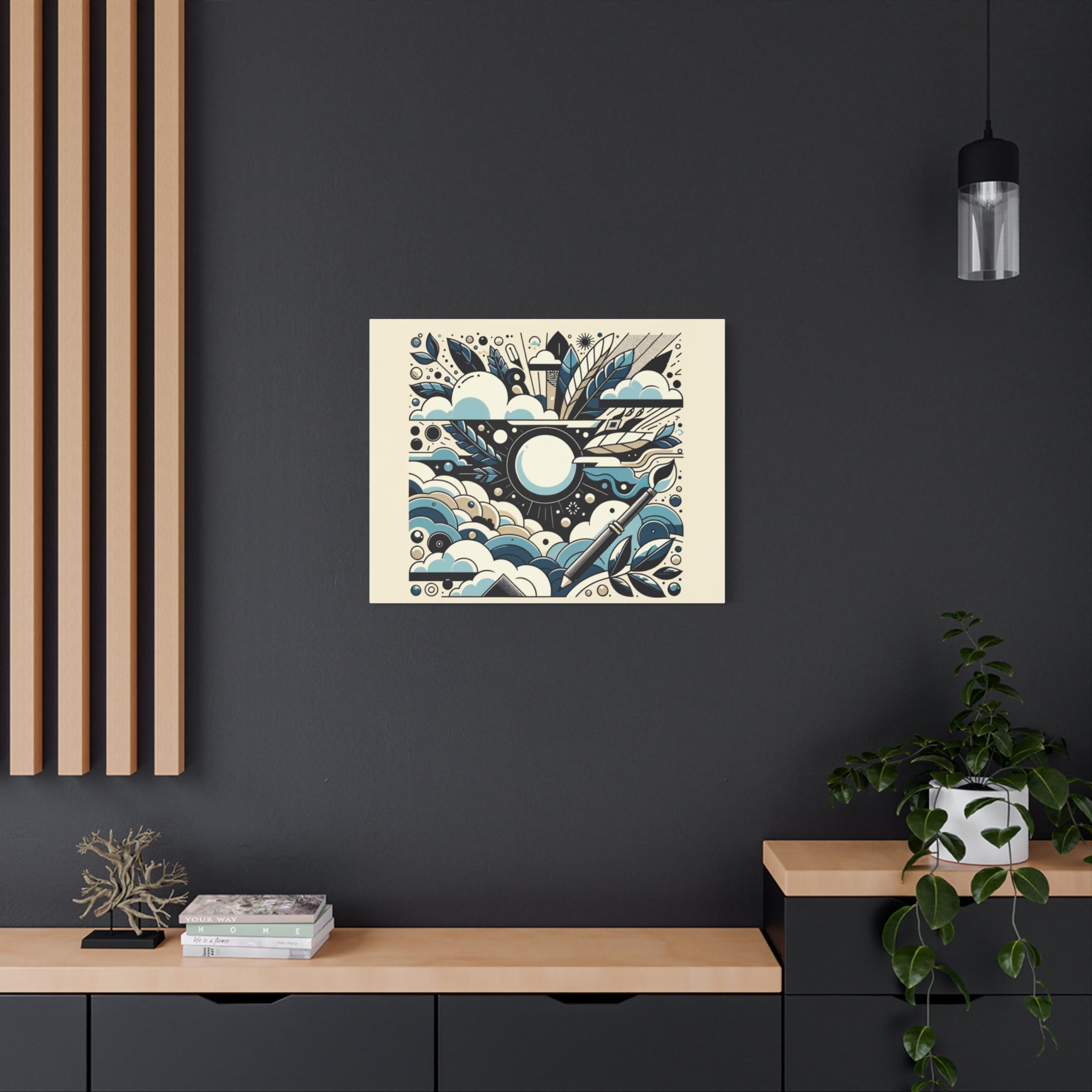 Organic Curves Matte Canvas Wall Art — Calming Office Decor