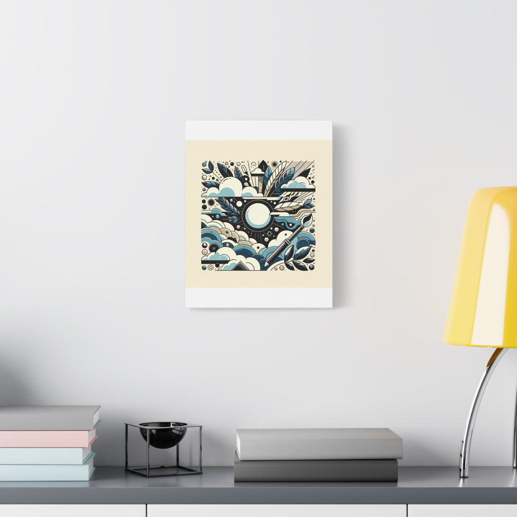 Organic Curves Matte Canvas Wall Art — Calming Office Decor