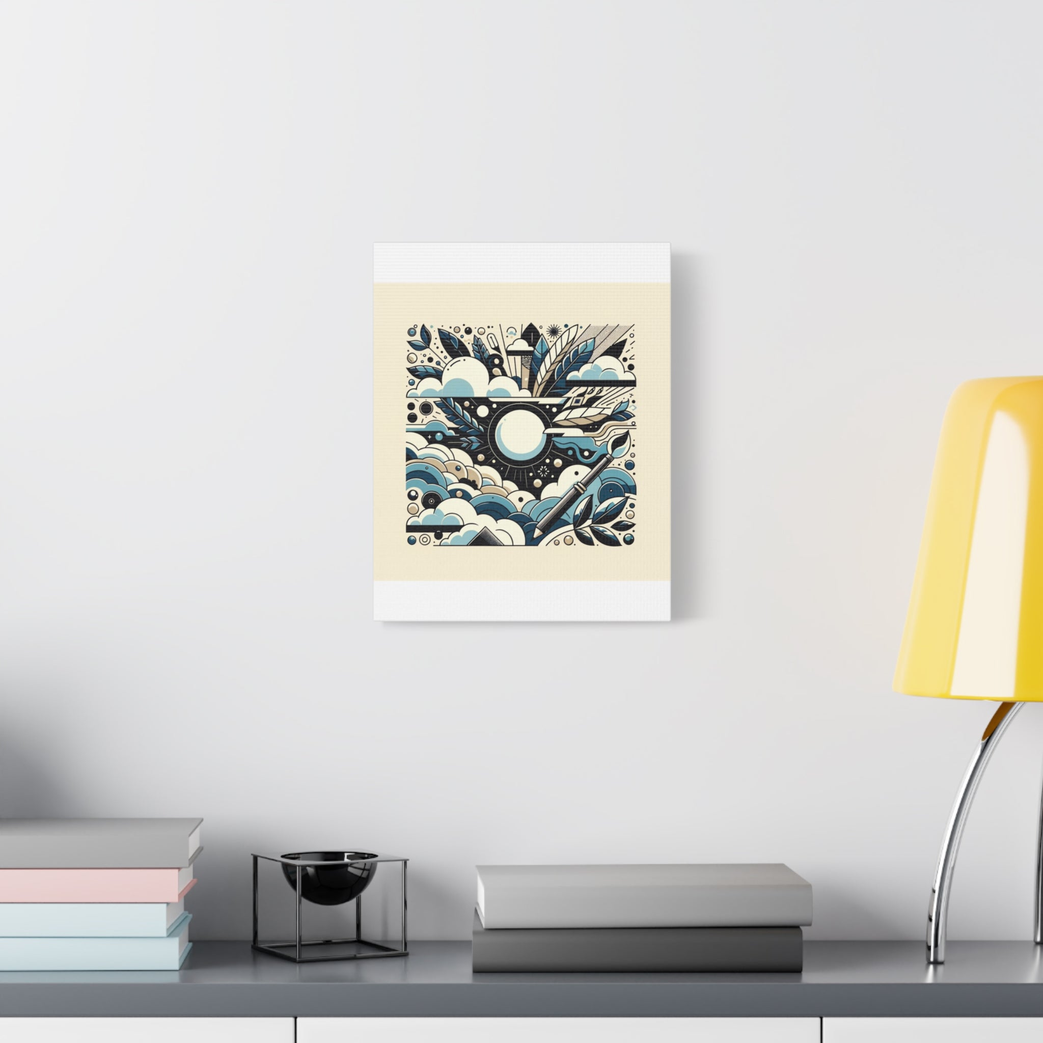 Organic Curves Matte Canvas Wall Art — Calming Office Decor