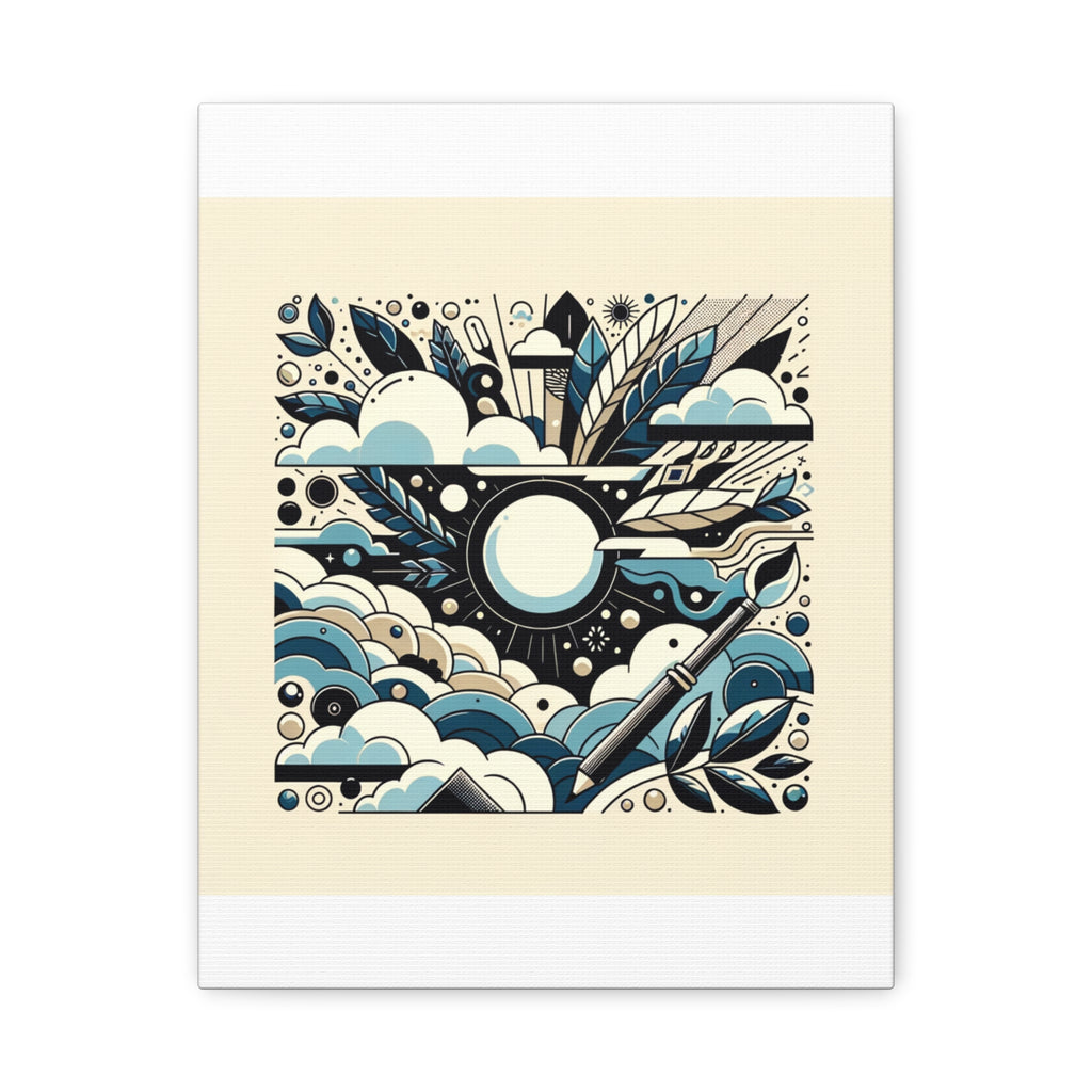 Organic Curves Matte Canvas Wall Art — Calming Office Decor