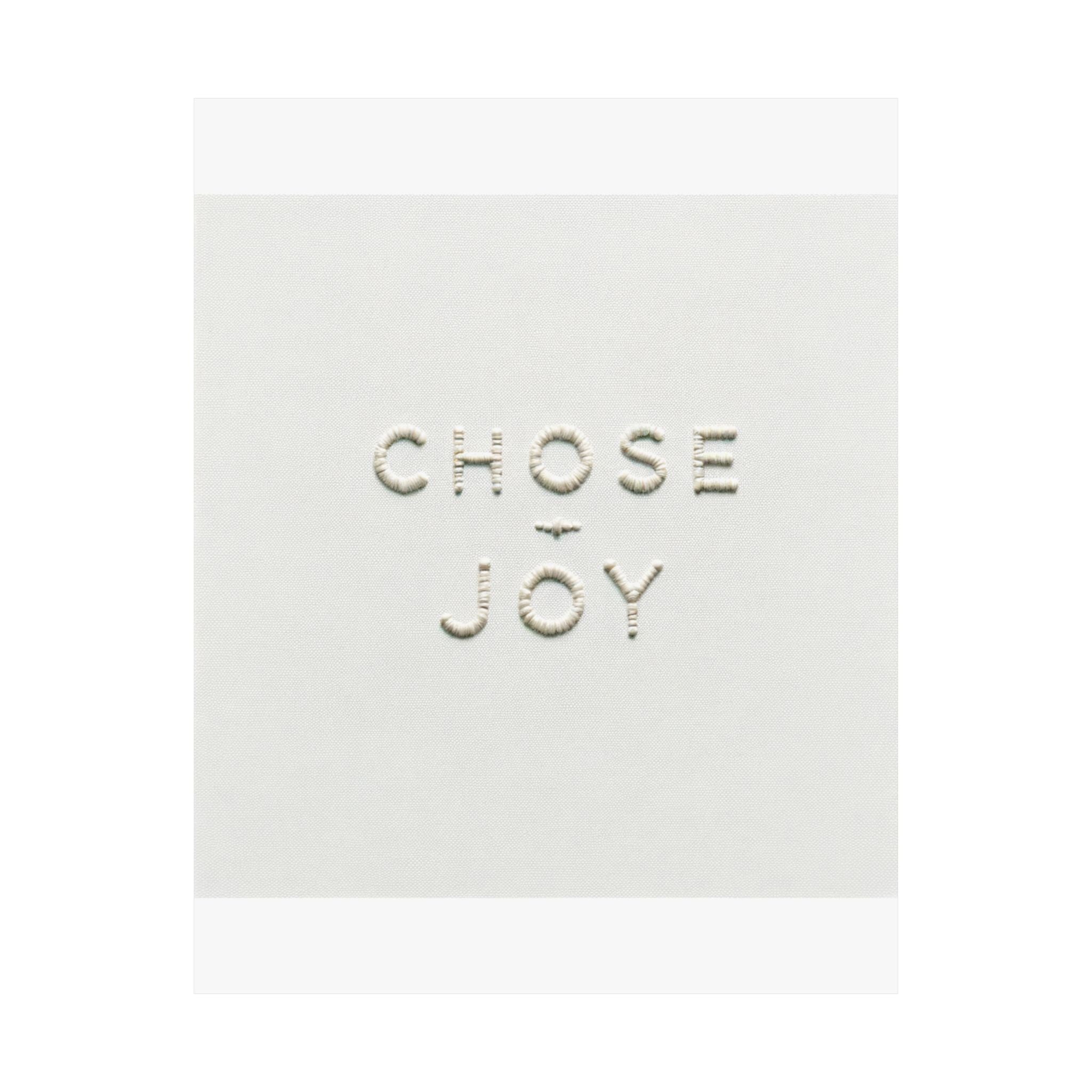 Minimalist Embroidered Text Poster