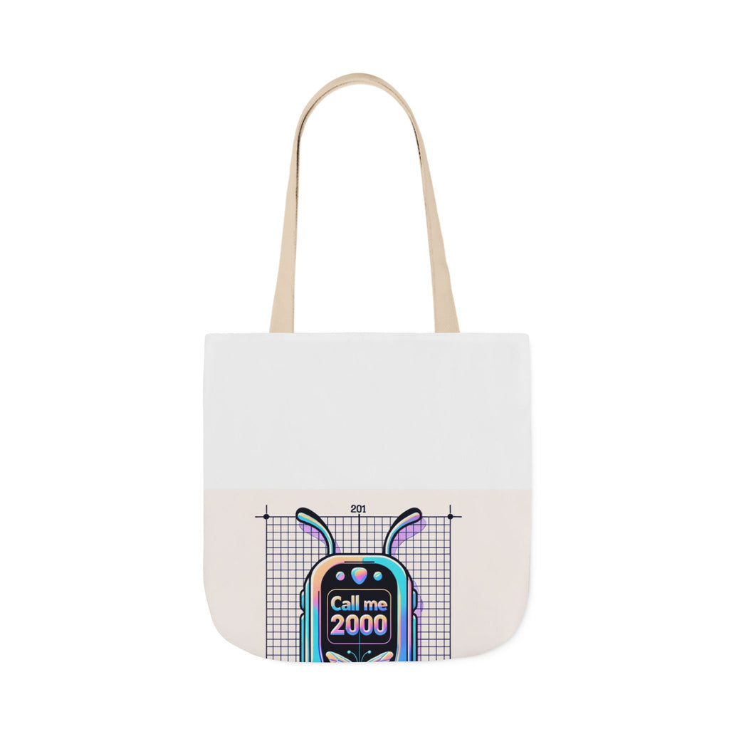 Holographic Y2K Flip Phone Tote Bag