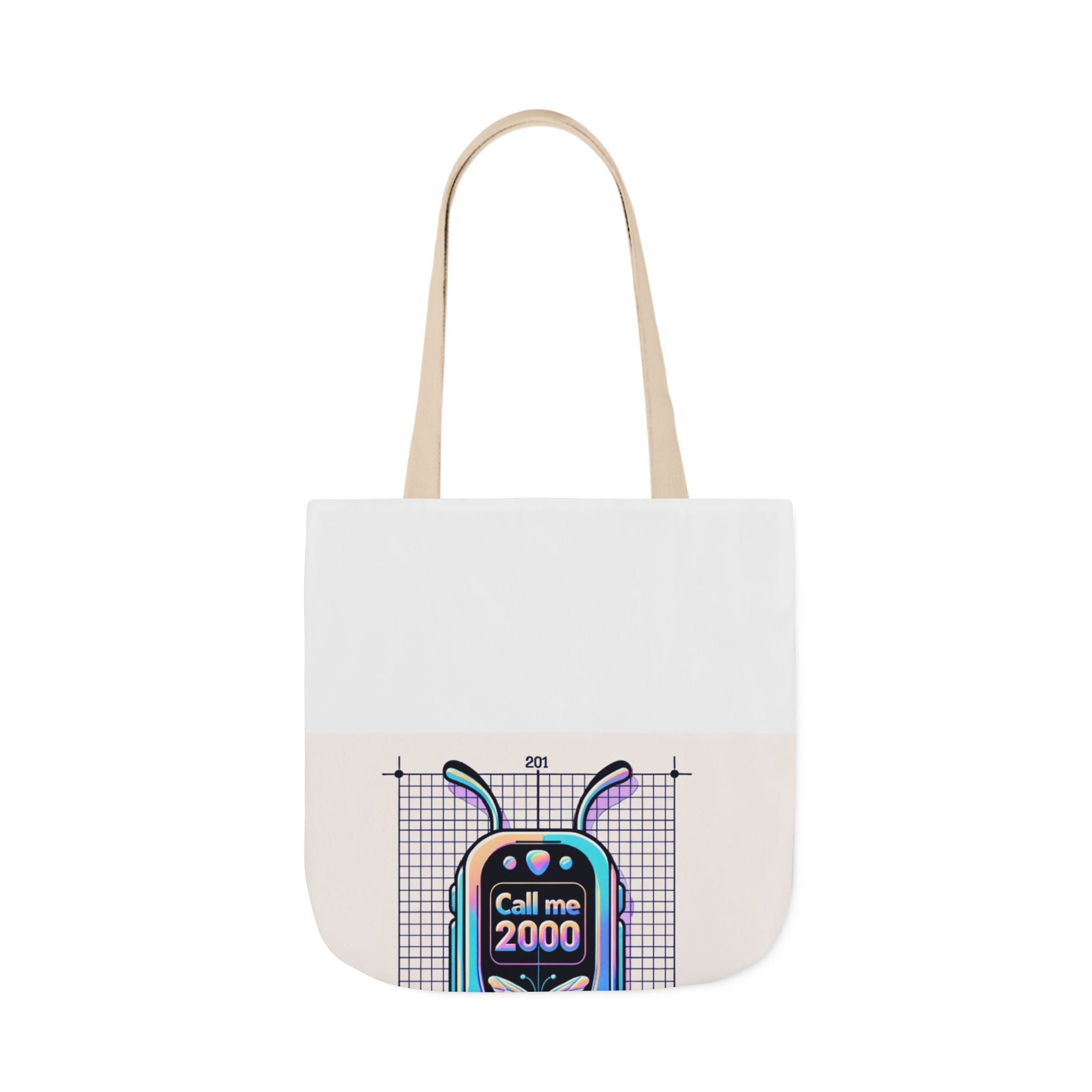 Holographic Y2K Flip Phone Tote Bag