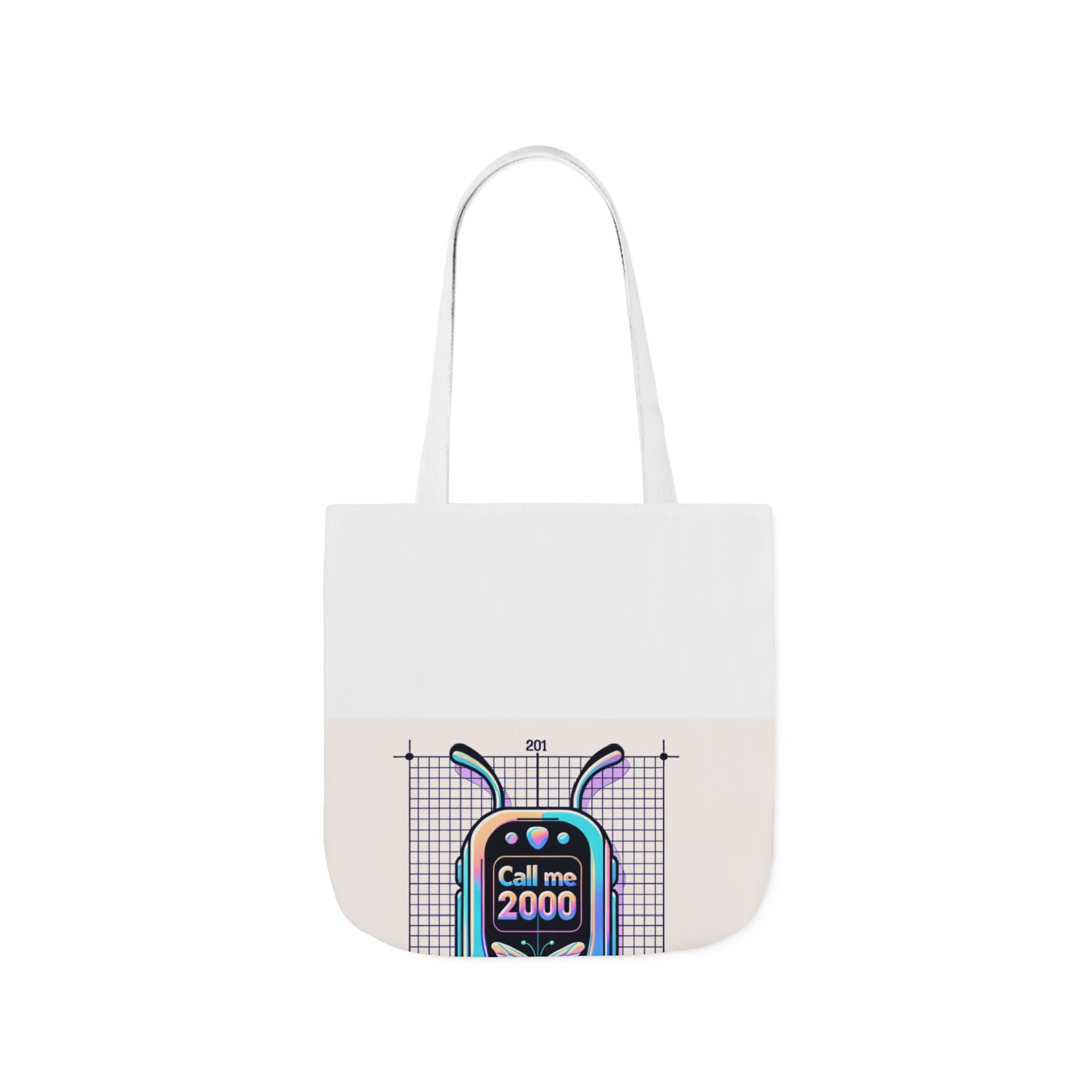 Holographic Y2K Flip Phone Tote Bag