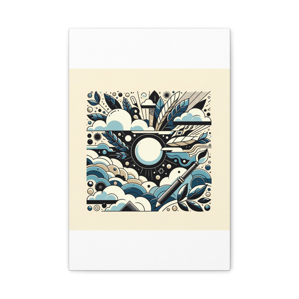 Organic Curves Matte Canvas Wall Art — Calming Office Decor
